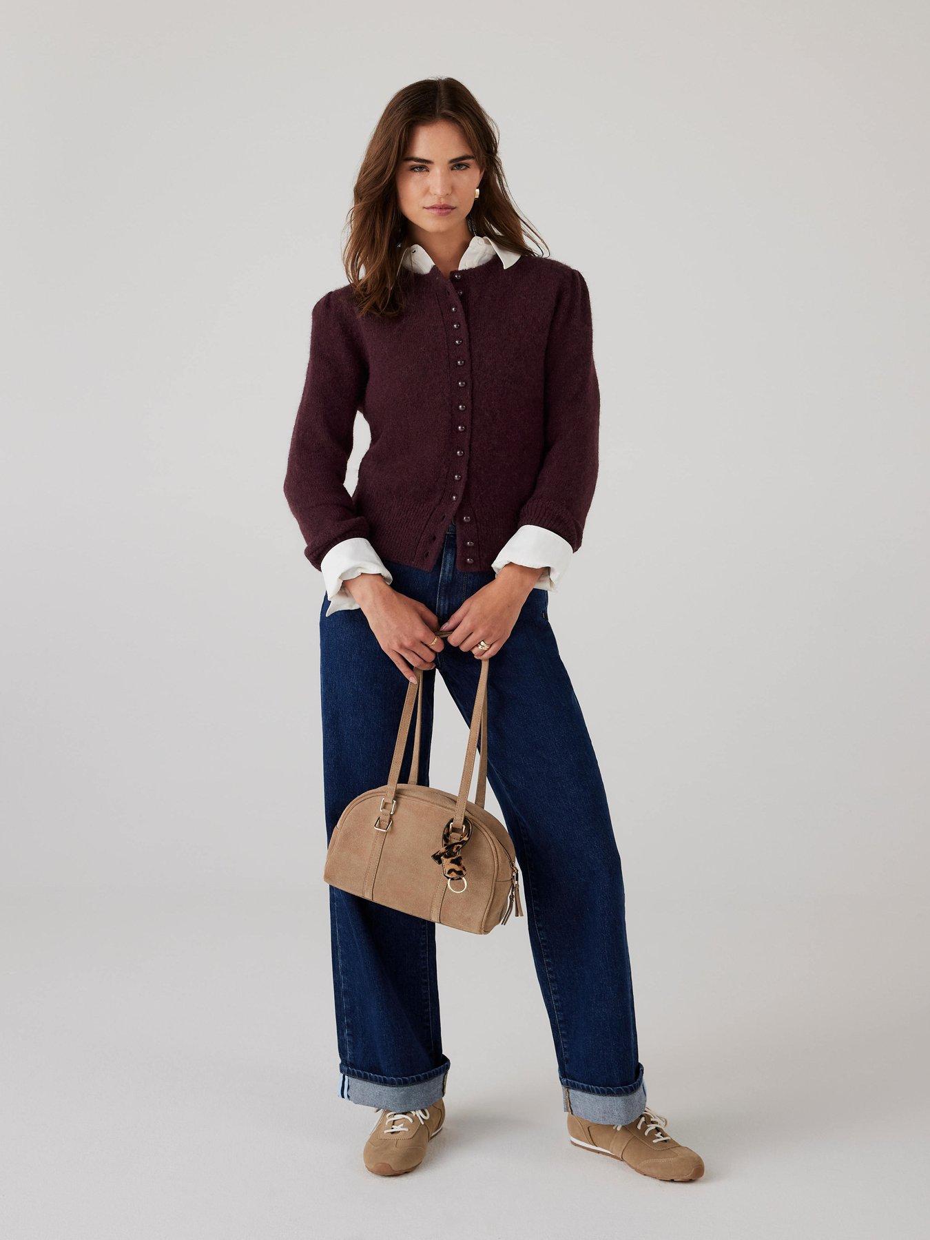 Image 4 of 6 of Mint Velvet Dark Indigo Workable Wide Jean - Blue