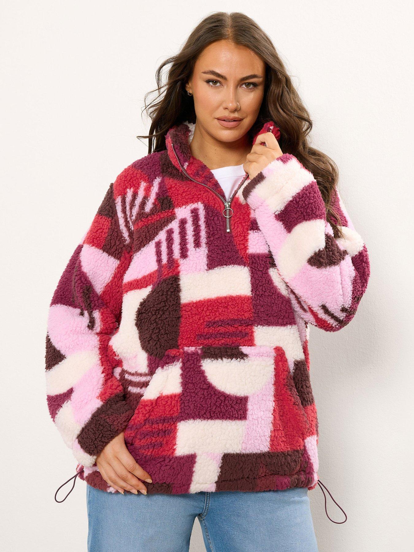 Yours Curve Sherpa Borg Fleece - Print