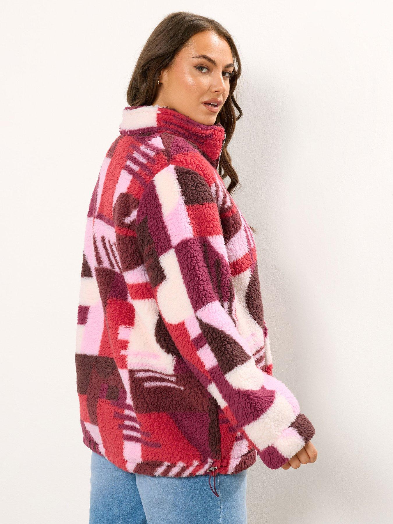 Image 2 of 4 of Yours Curve Sherpa Borg Fleece - Print