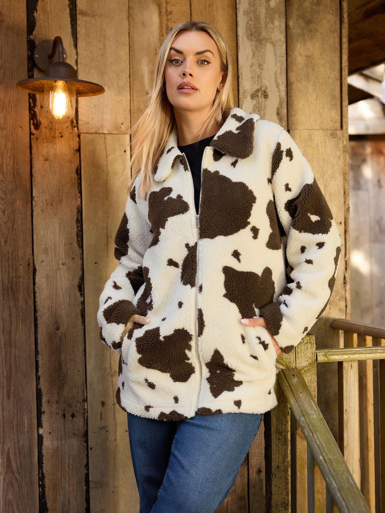 Yours Curve Heavy Borg Zip Thru Fleece - Natural