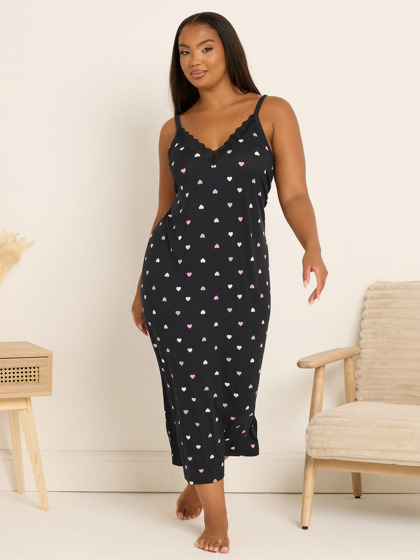 Yours Curve Soft Touch Midaxi Chemise - Black