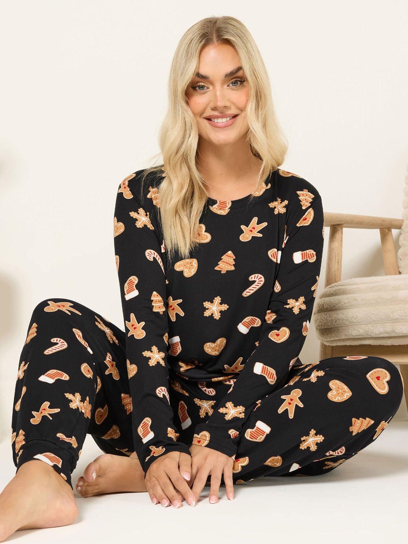 Yours Curve Soft Touch Gingerbread Pj Set