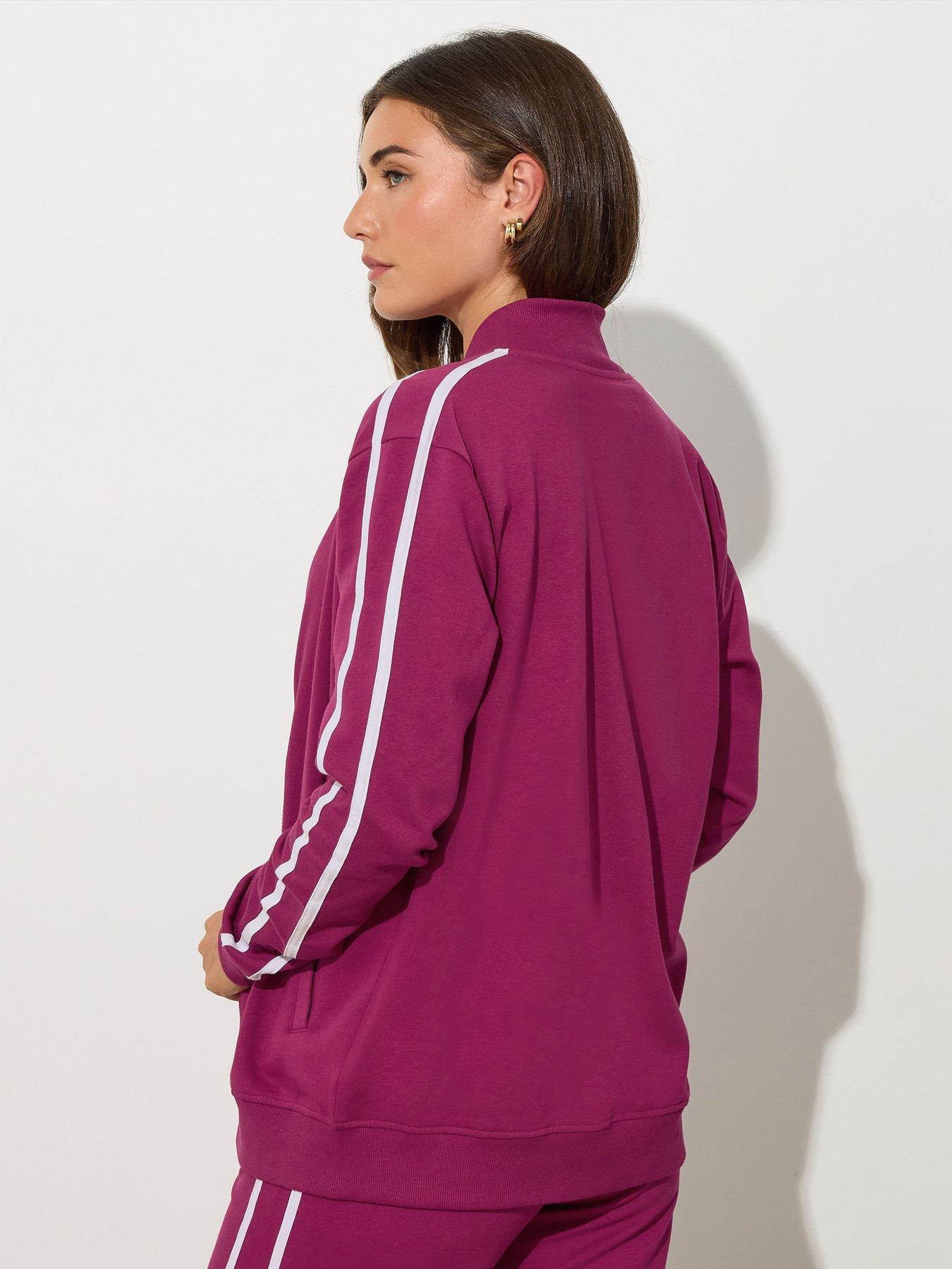 Image 2 of 4 of Long Tall Sally Tall Two Stripe Zip Thru Sweatshirt