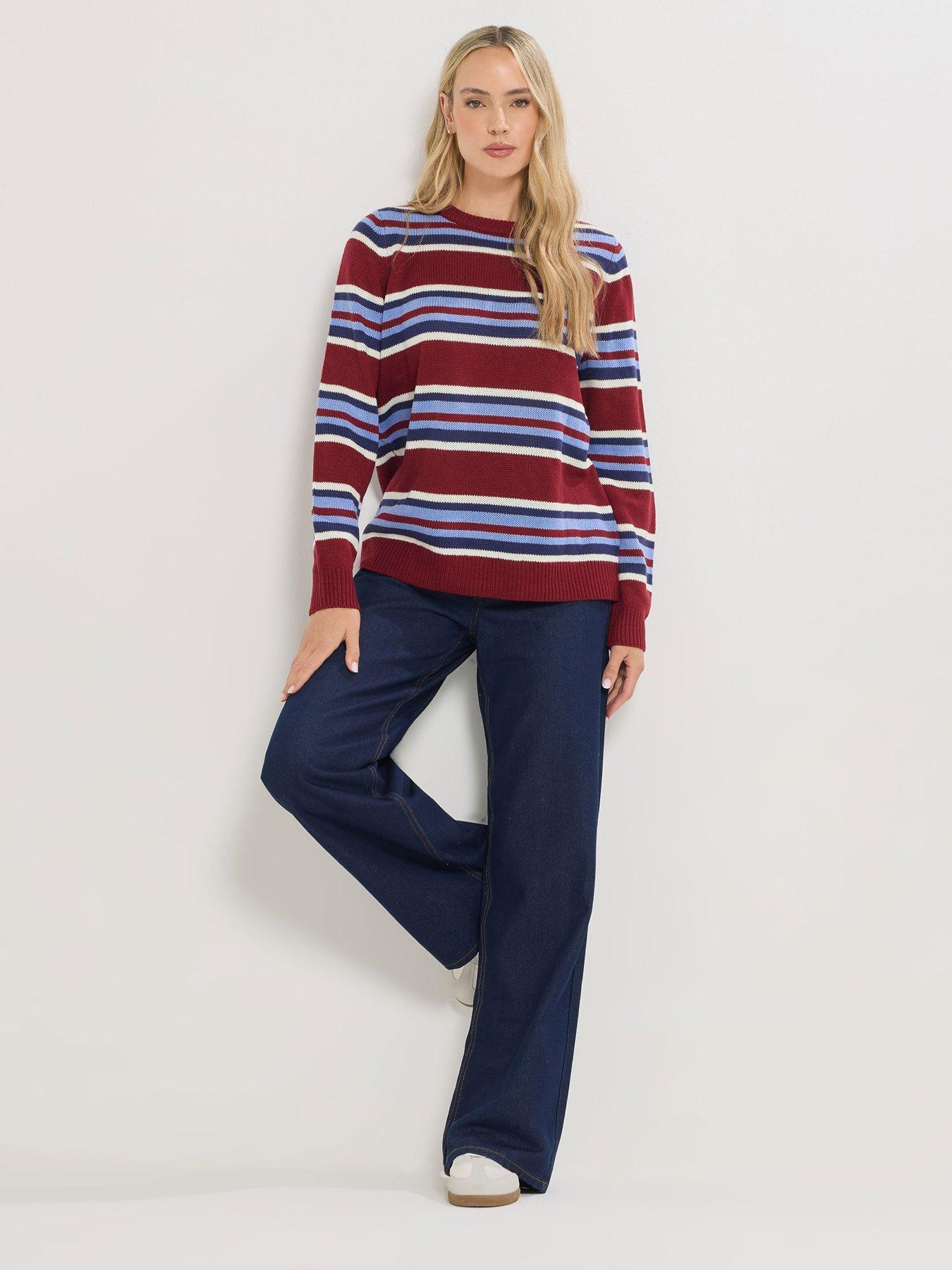 Image 3 of 4 of Long Tall Sally Stripe Jumper - Red