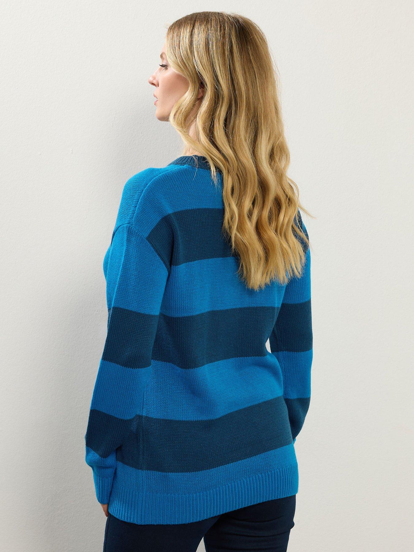 Image 2 of 4 of Long Tall Sally Jumbo Stripe Jumper - Blue