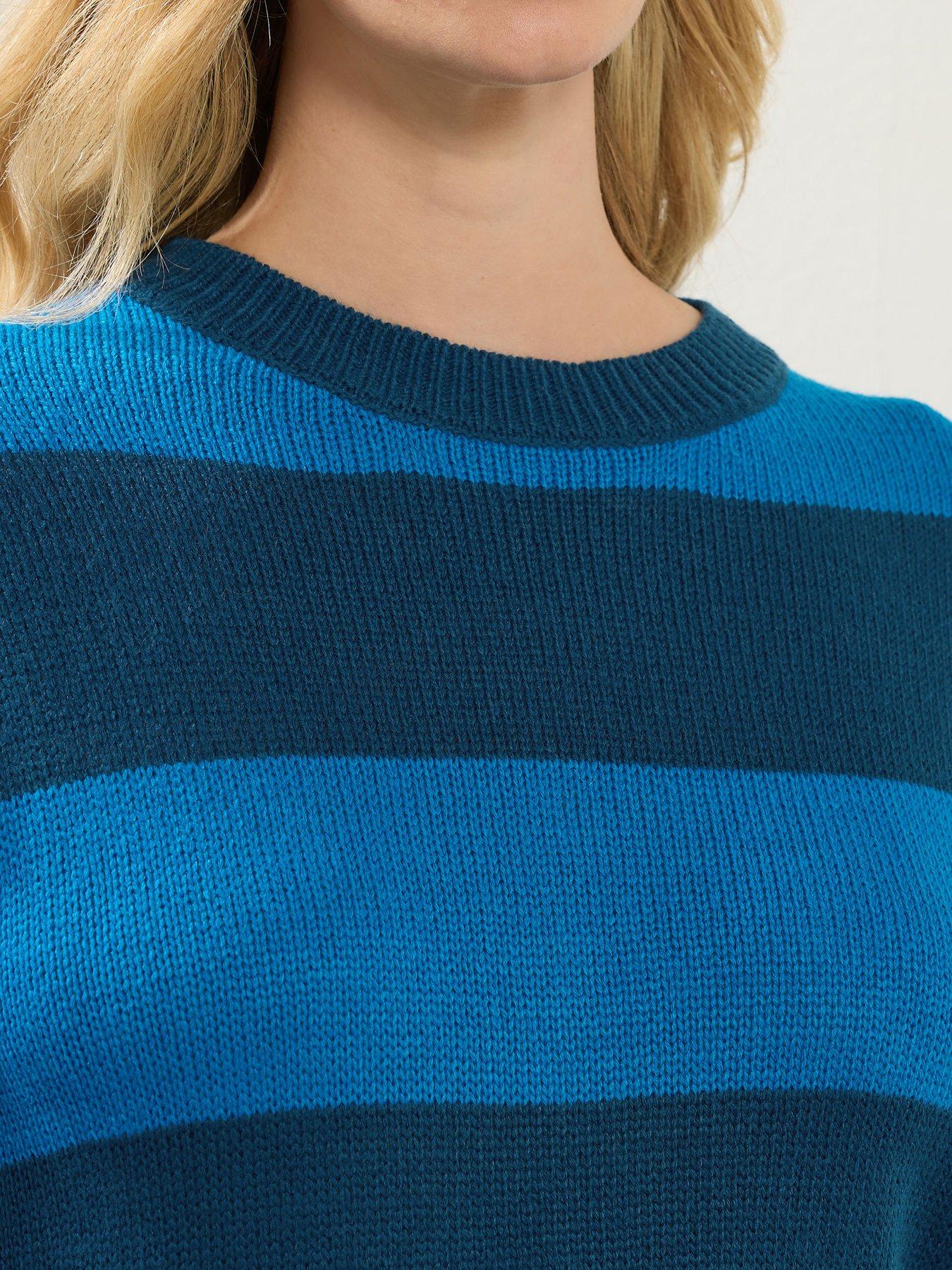 Image 4 of 4 of Long Tall Sally Jumbo Stripe Jumper - Blue