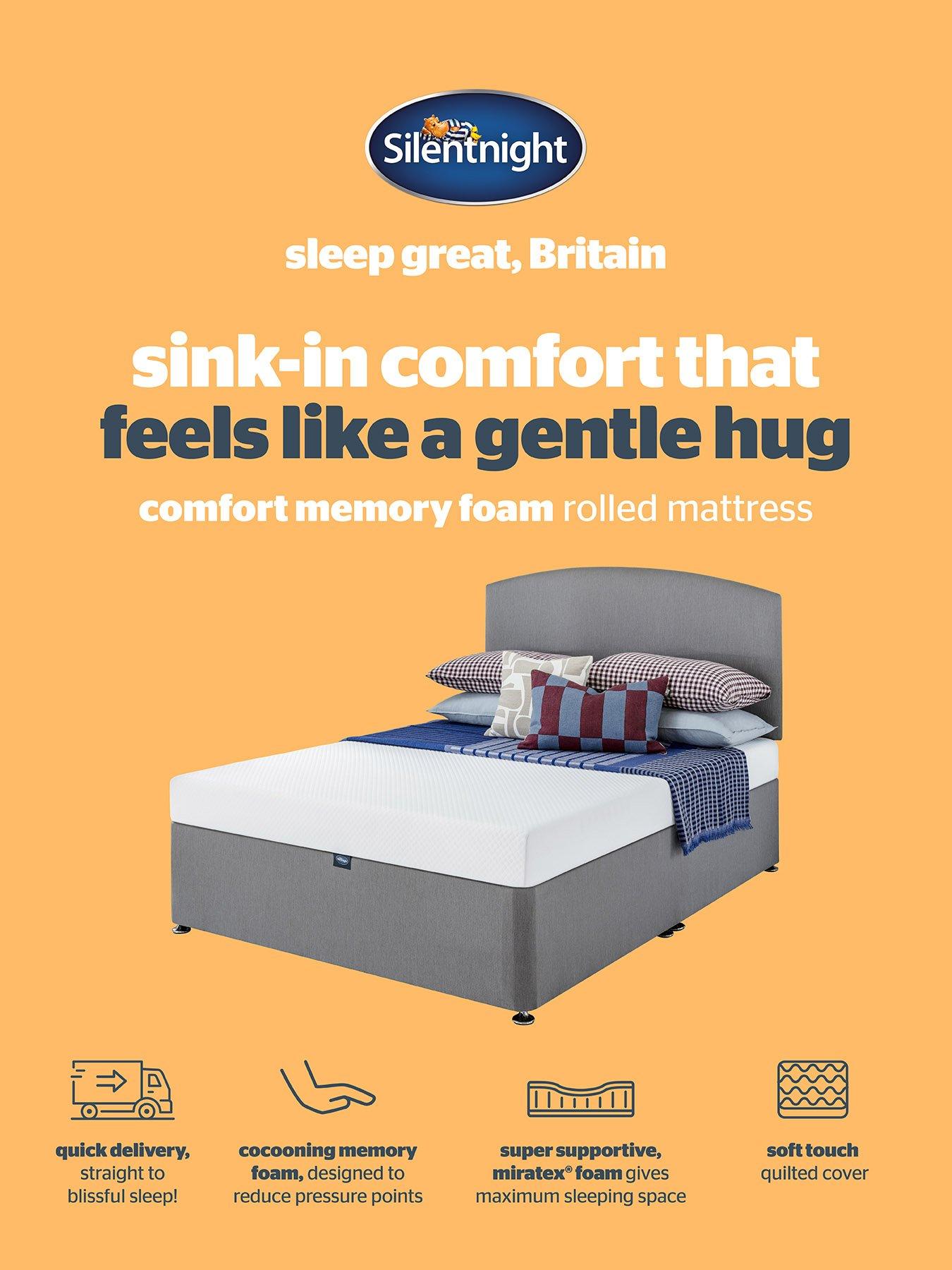  image of silentnight-comfort-memory-foam-rolled-mattress-express-delivery-available