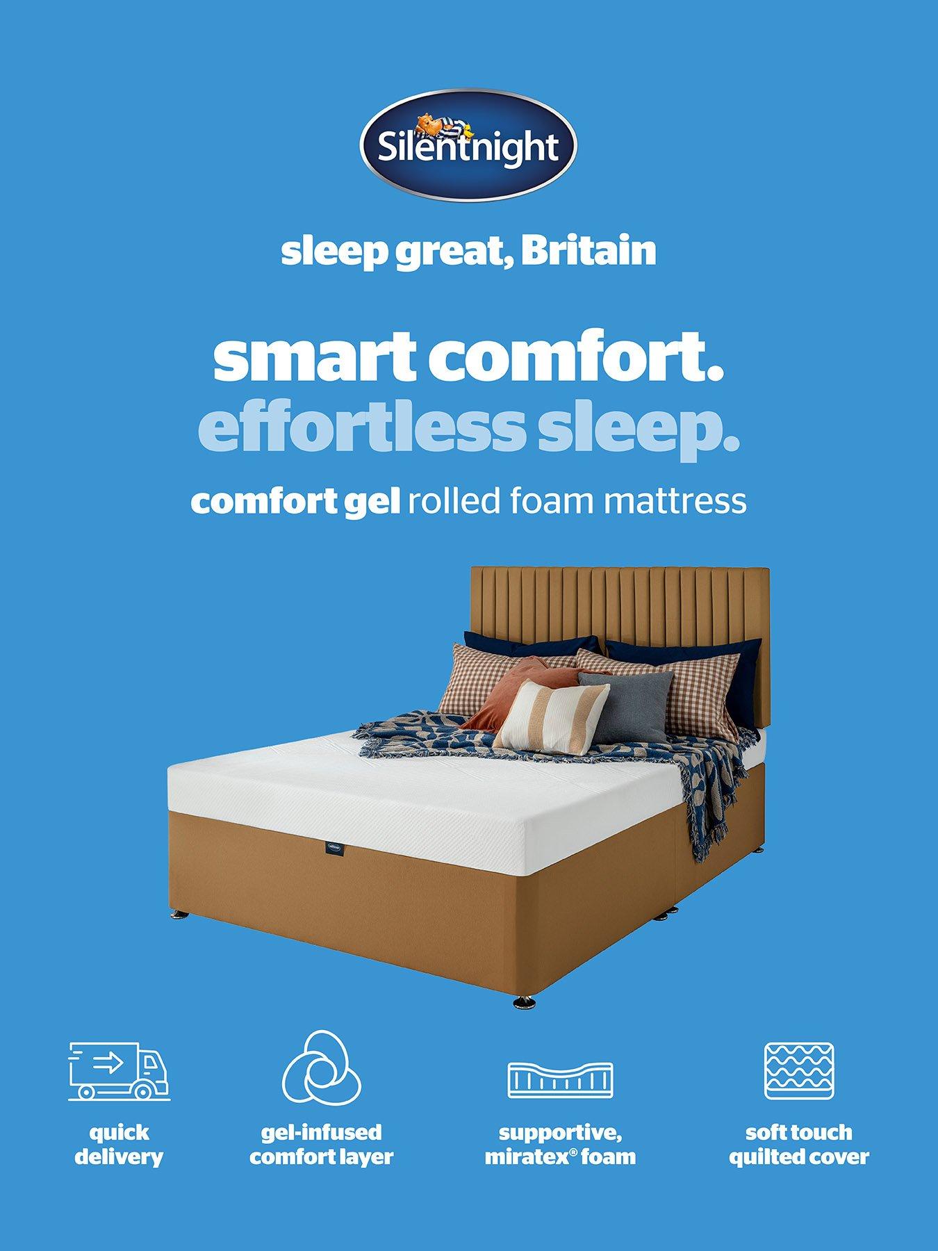  image of silentnight-breathe-gel-foam-rolled-mattress-15cm-express-delivery-available