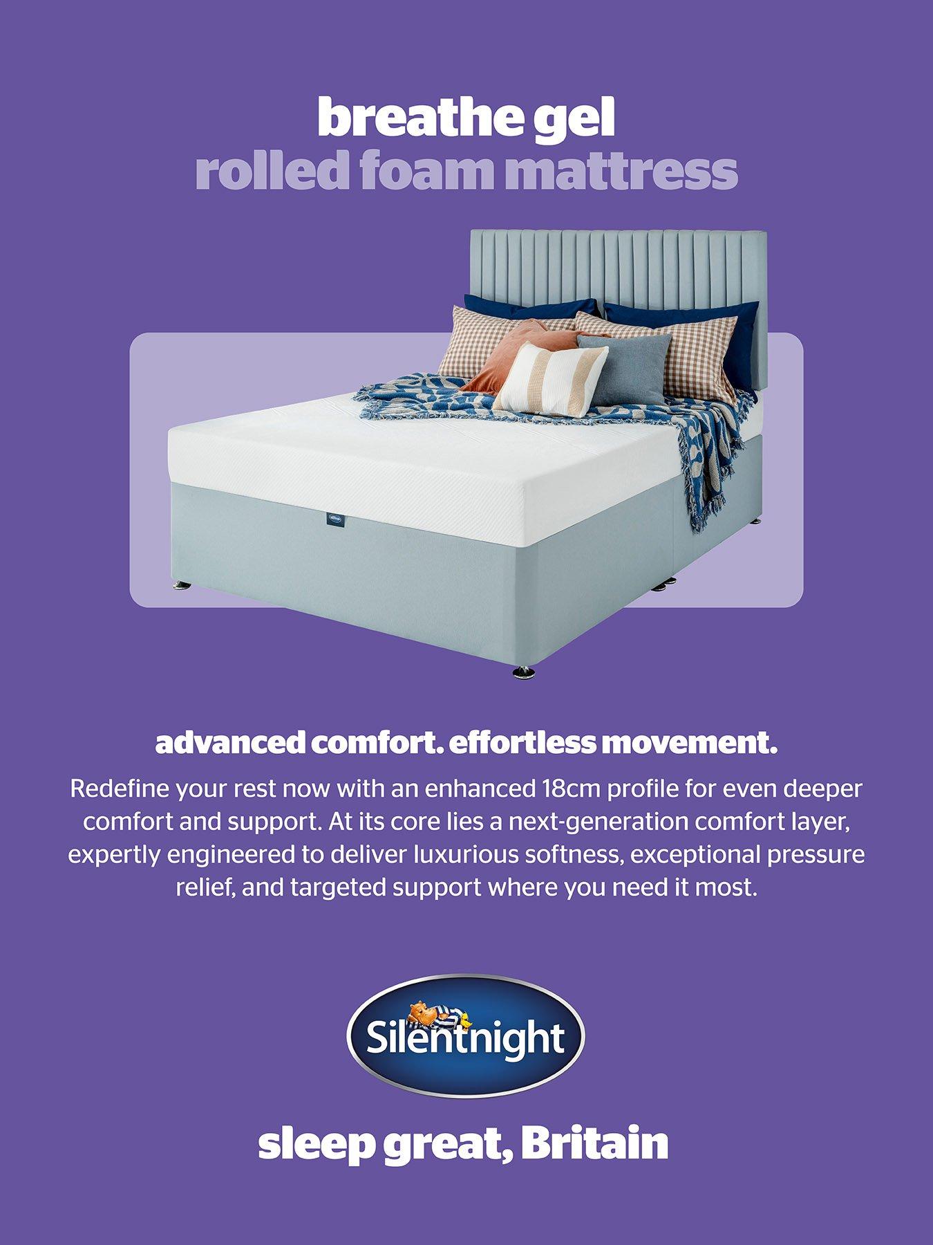  image of silentnight-breathe-plus-gel-foam-rolled-mattress-18cm-sg--nbspexpress-delivery-available
