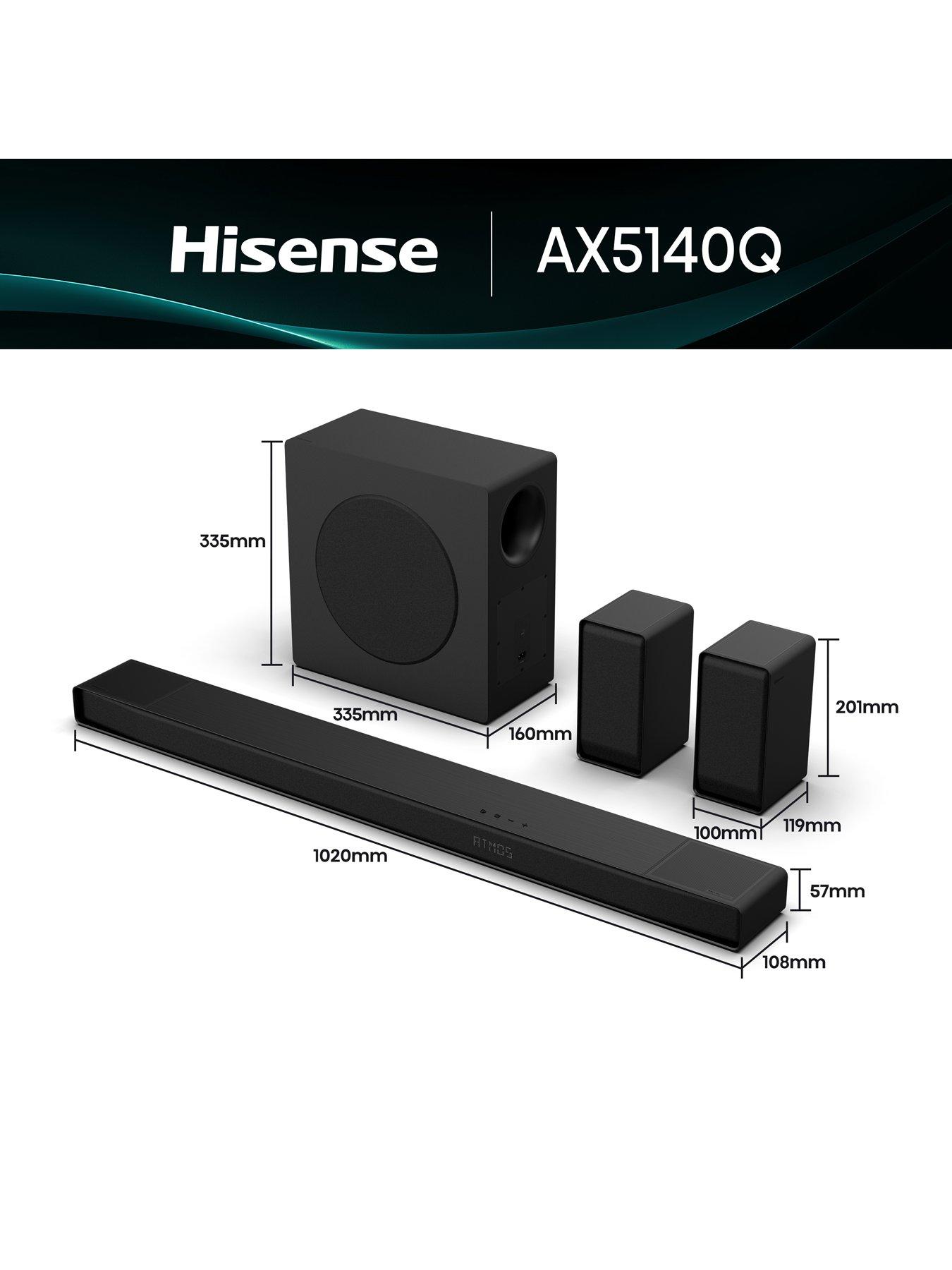 Image 2 of 7 of Hisense AX5140Q 5.1.4 Wireless Sound Bar with Dolby Atmos & DTS Virtual:X