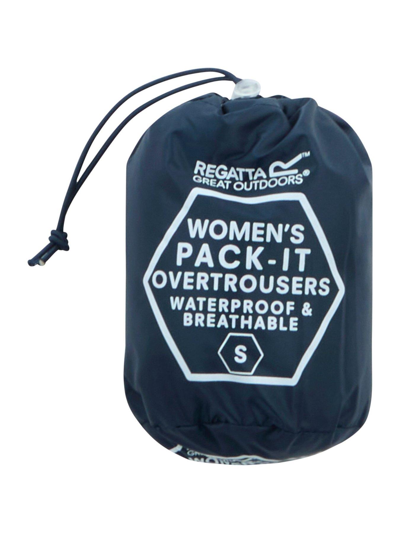  image of regatta-womens-pack-it-over-trousers-navy