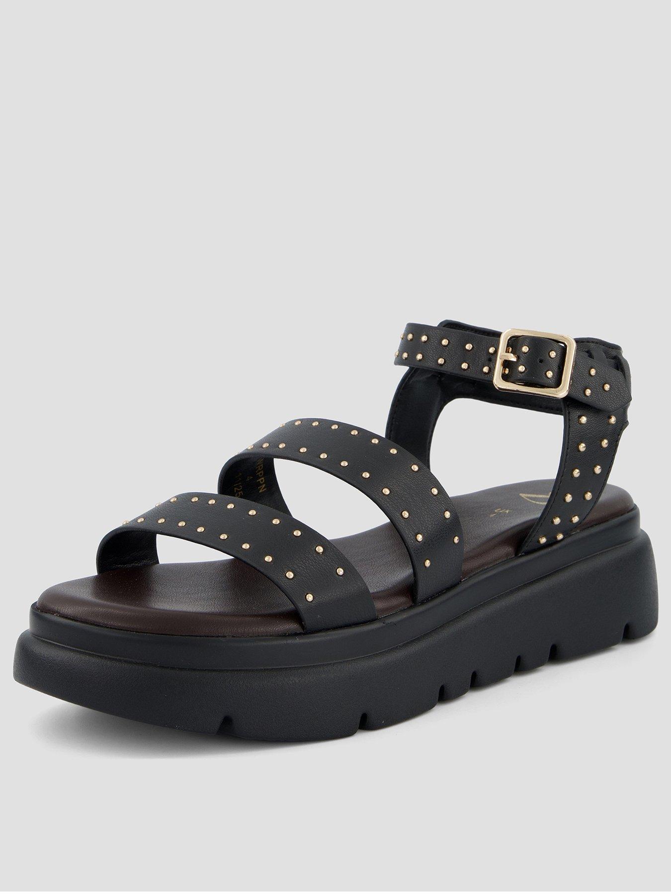 Image 1 of 7 of The Very Collection Gladiator Flatform Sandal - Tan