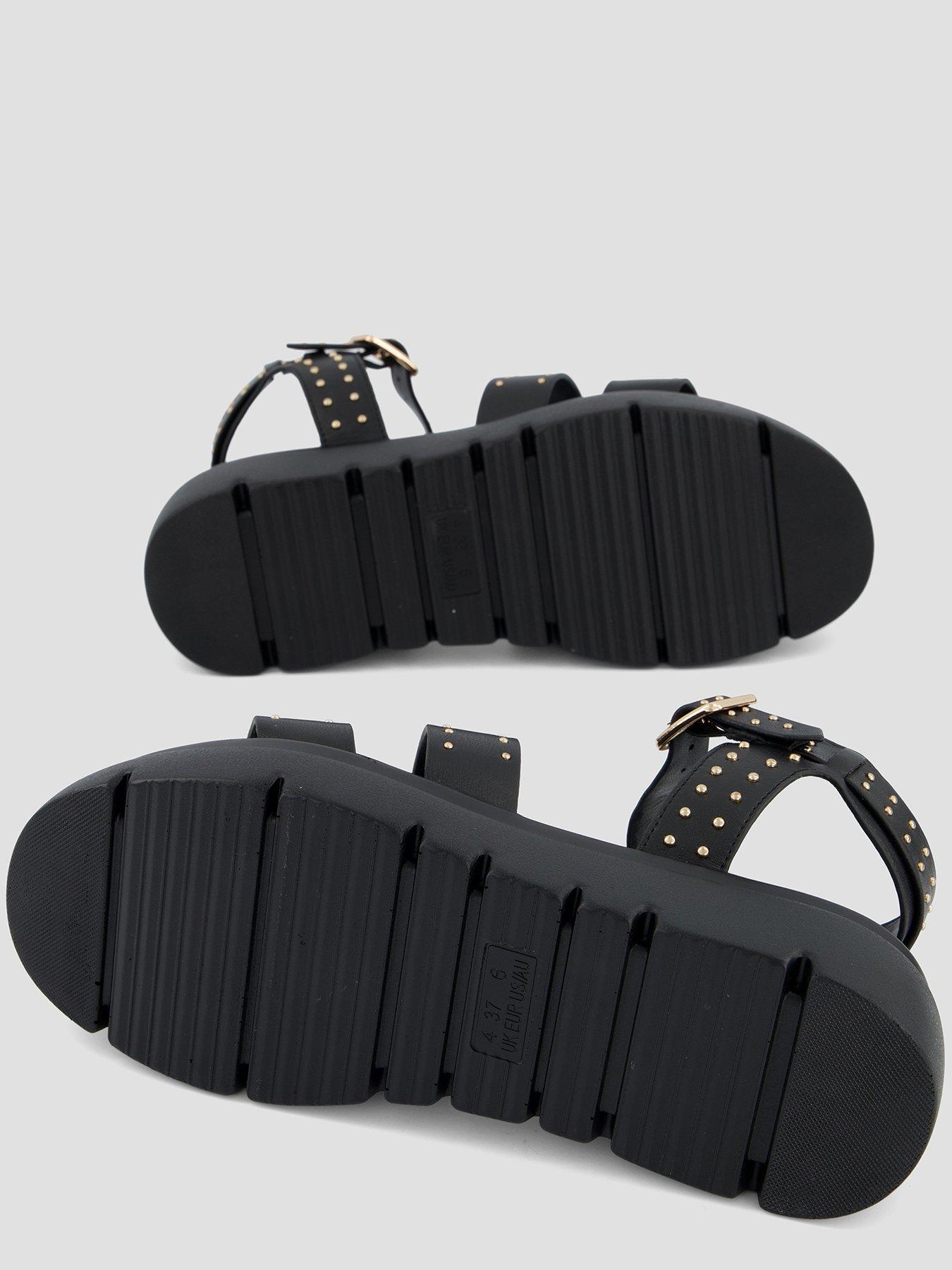 Image 4 of 7 of The Very Collection Gladiator Flatform Sandal - Tan