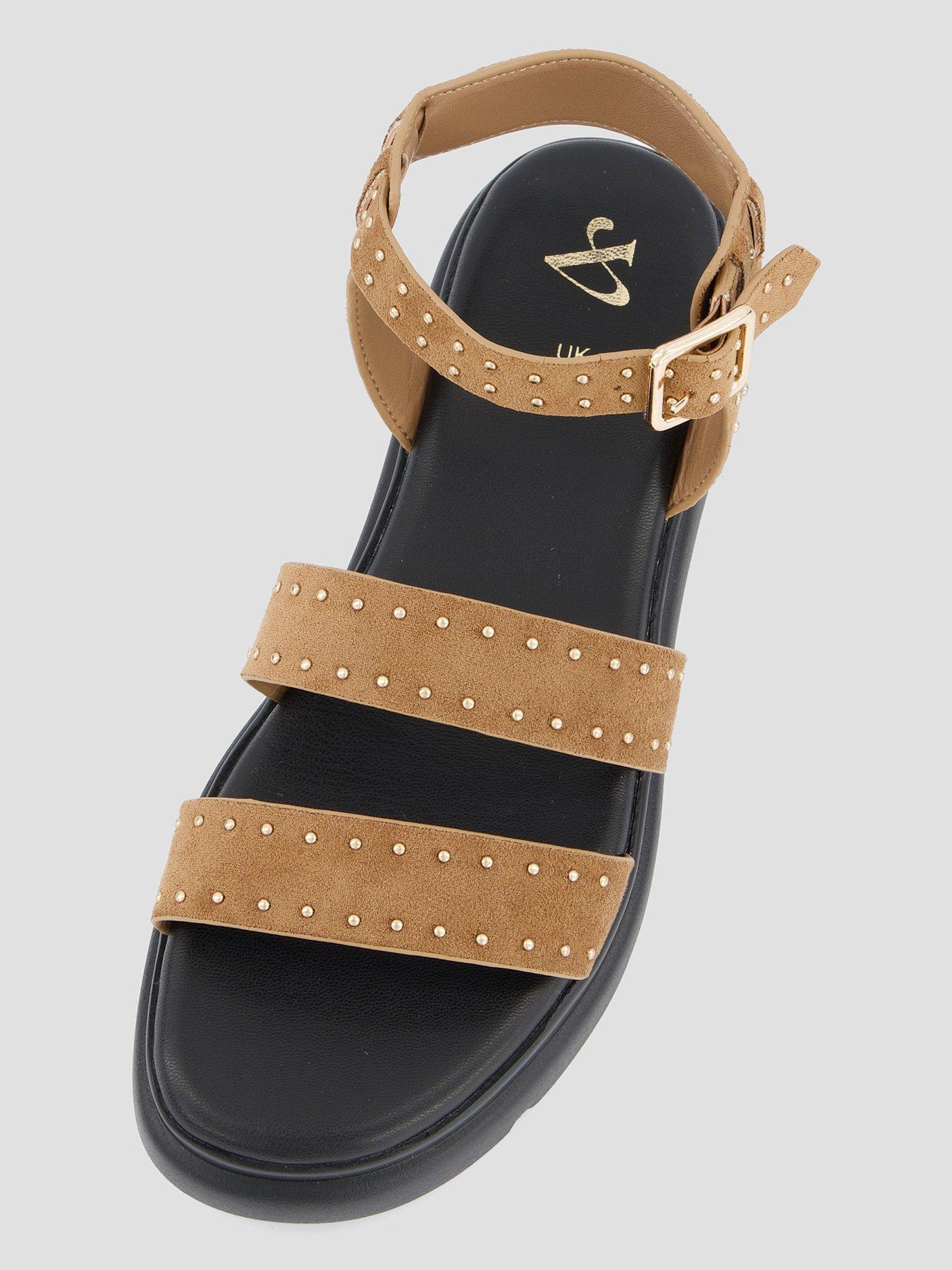 Image 3 of 6 of The Very Collection Gladiator Flatform Sandals&nbsp;- Tan