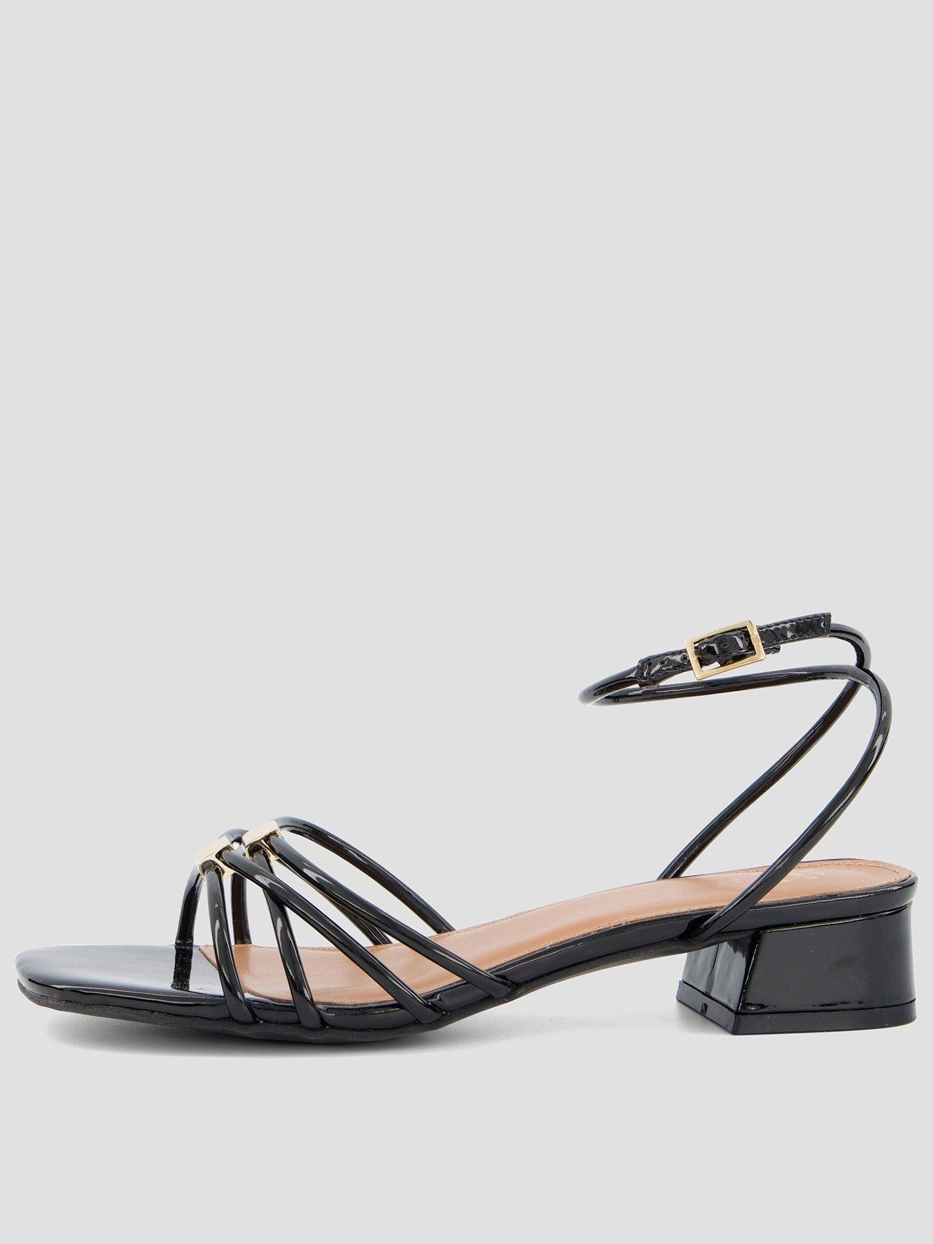 The Very Collection Strappy Block Heel Sandal - Black