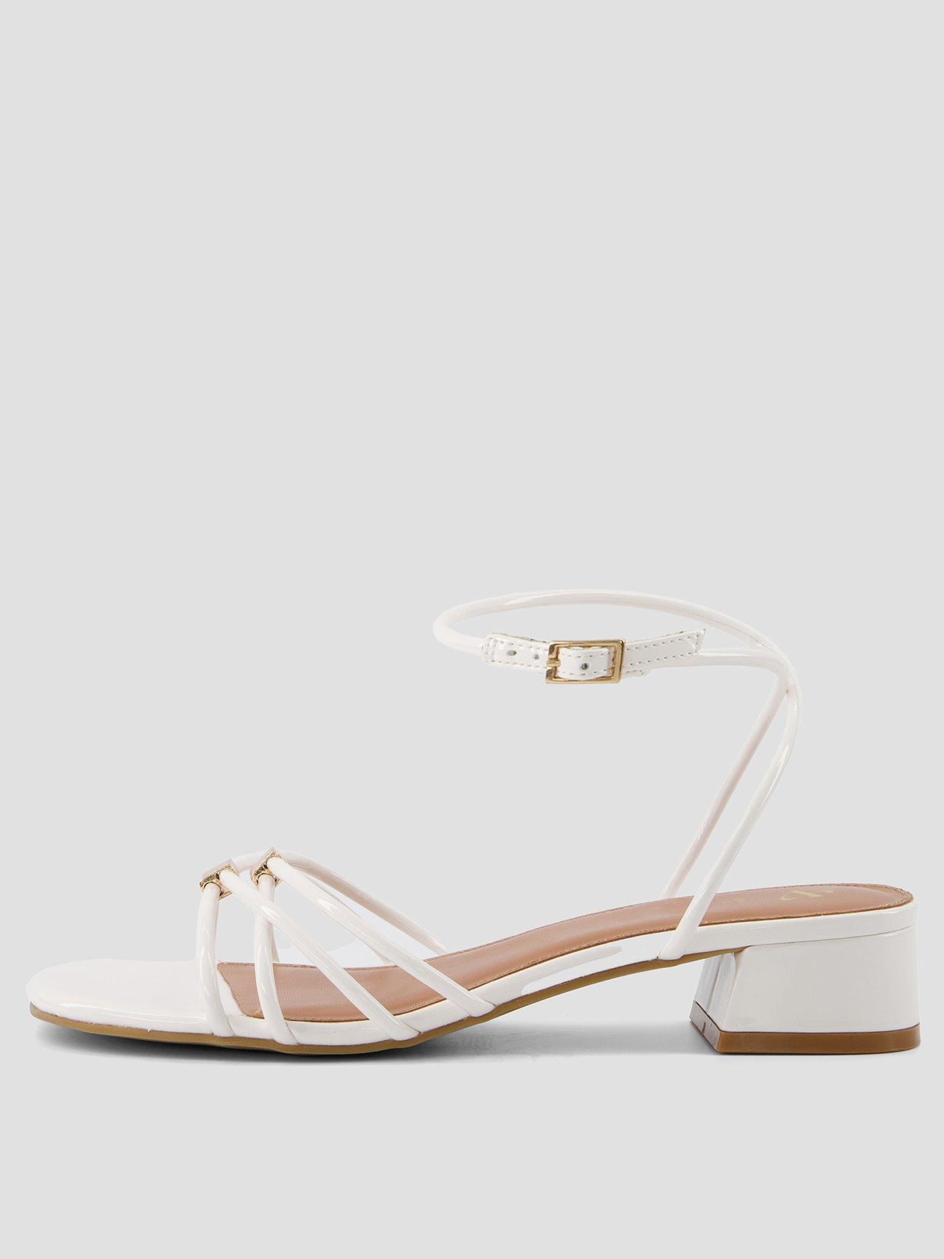  image of the-very-collection-stappy-block-heel-sandal-white