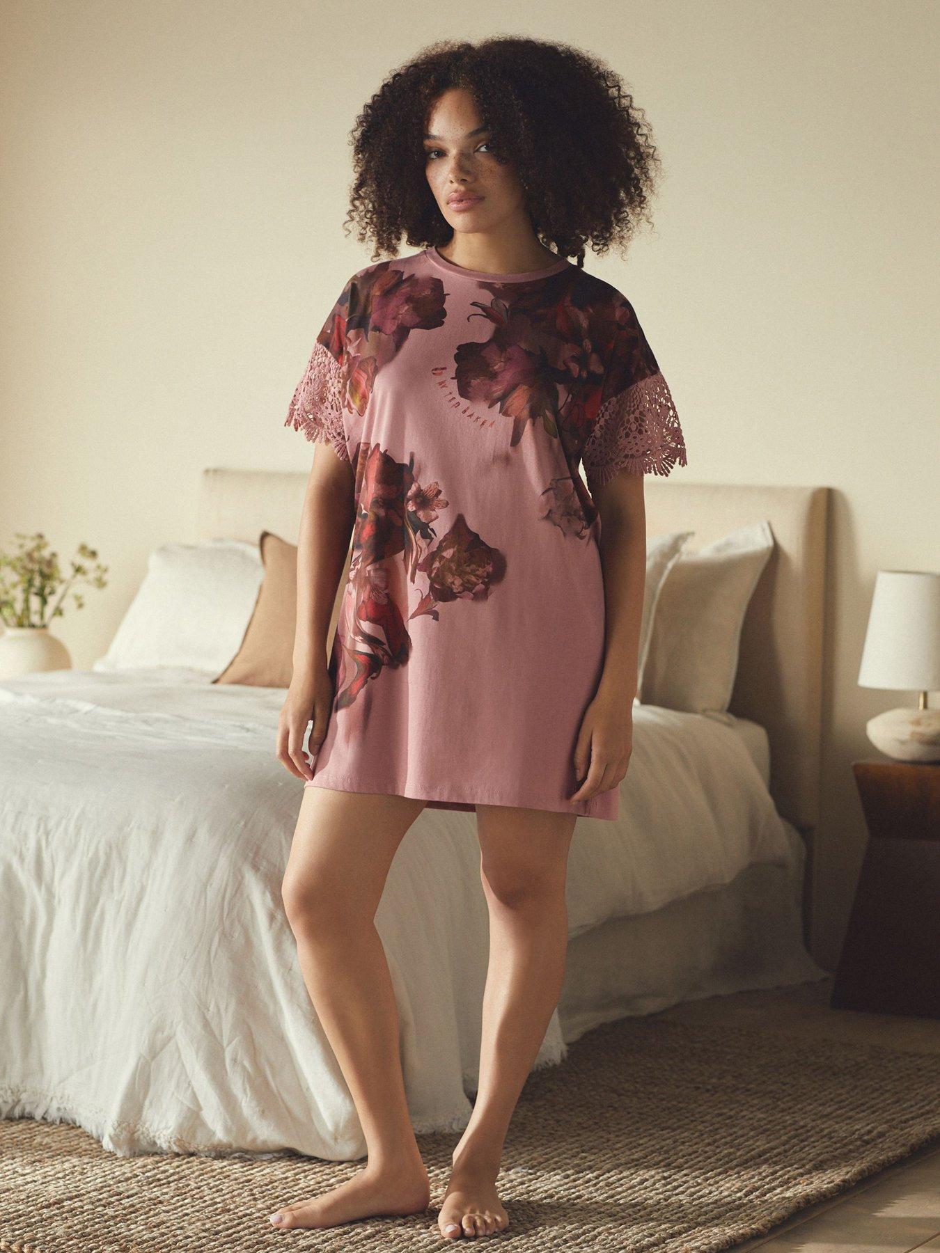 B By Ted Baker Floral Jersey Nightie - Pink