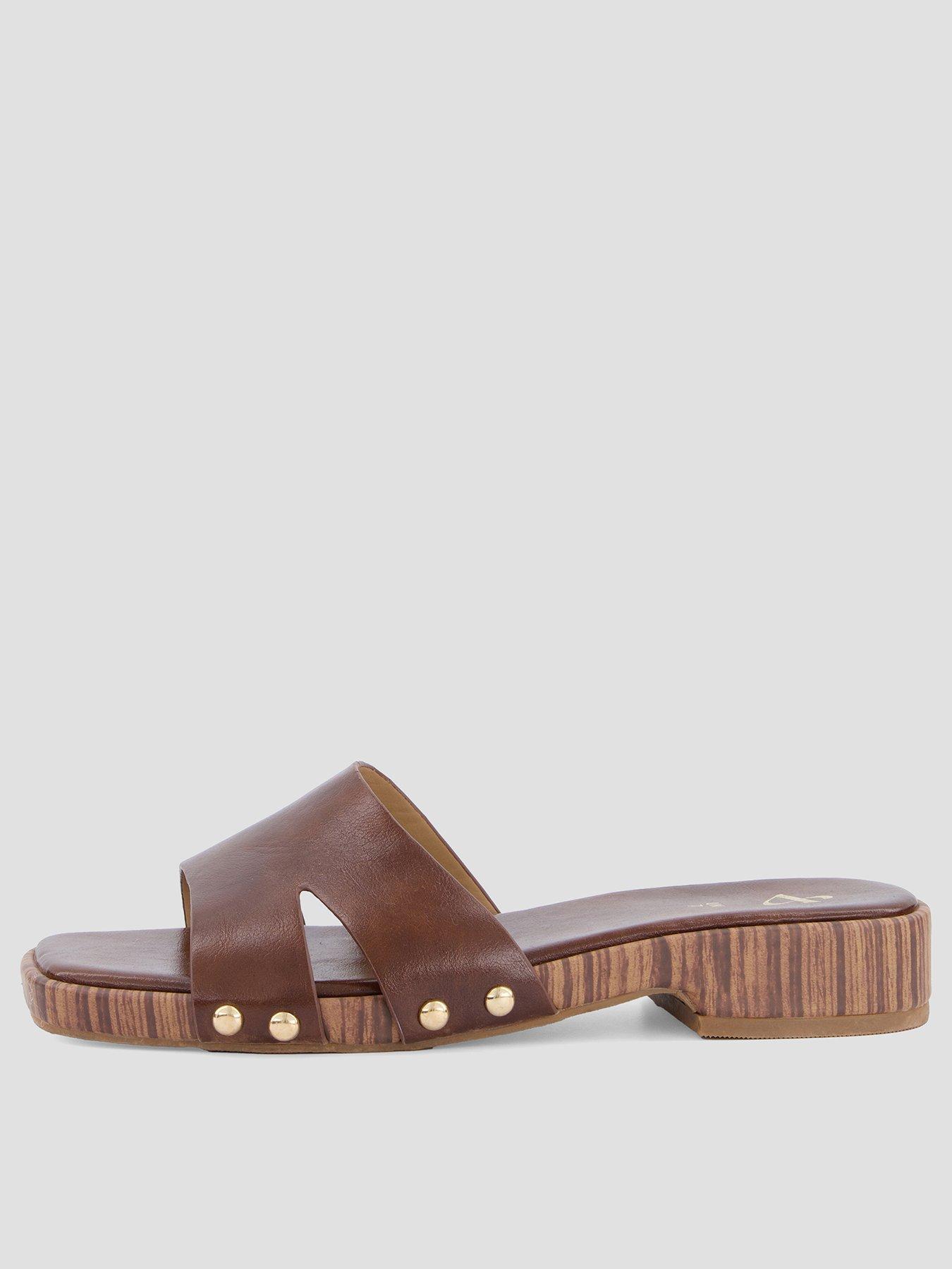 Image 1 of 7 of The Very Collection Clog Slider - Brown