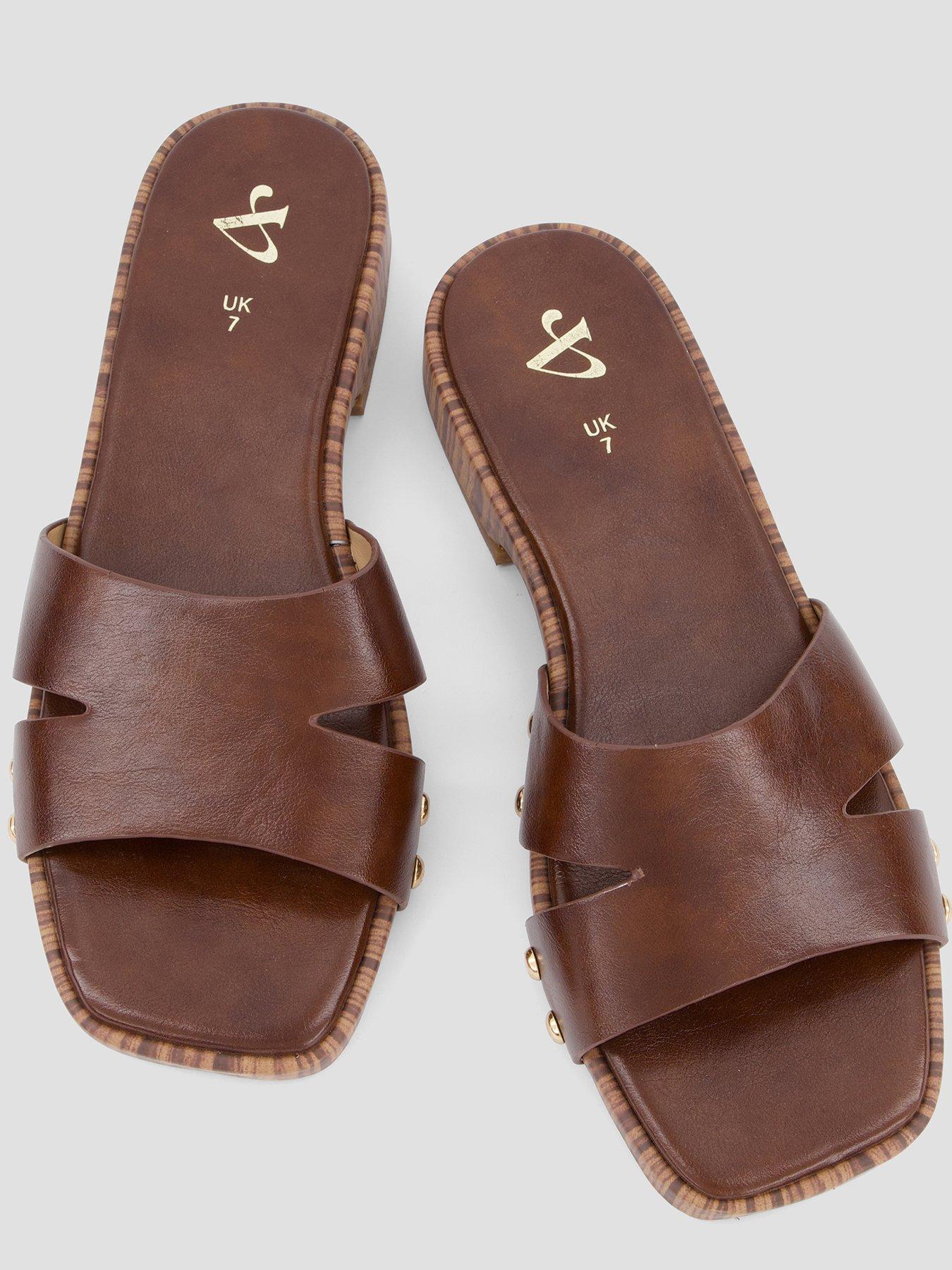 Image 3 of 7 of The Very Collection Clog Slider - Brown