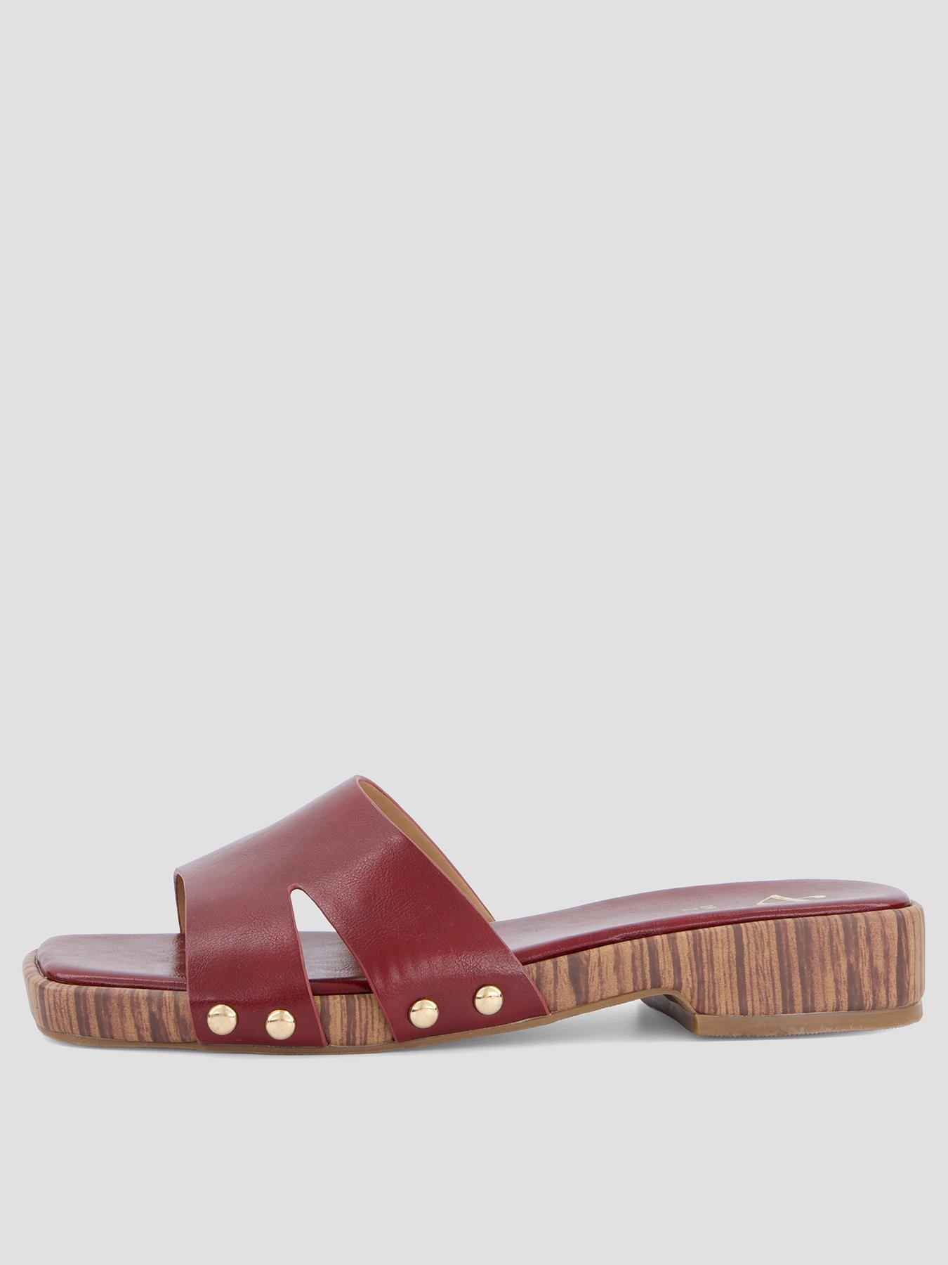 Image 1 of 7 of The Very Collection Clog Slider - Red