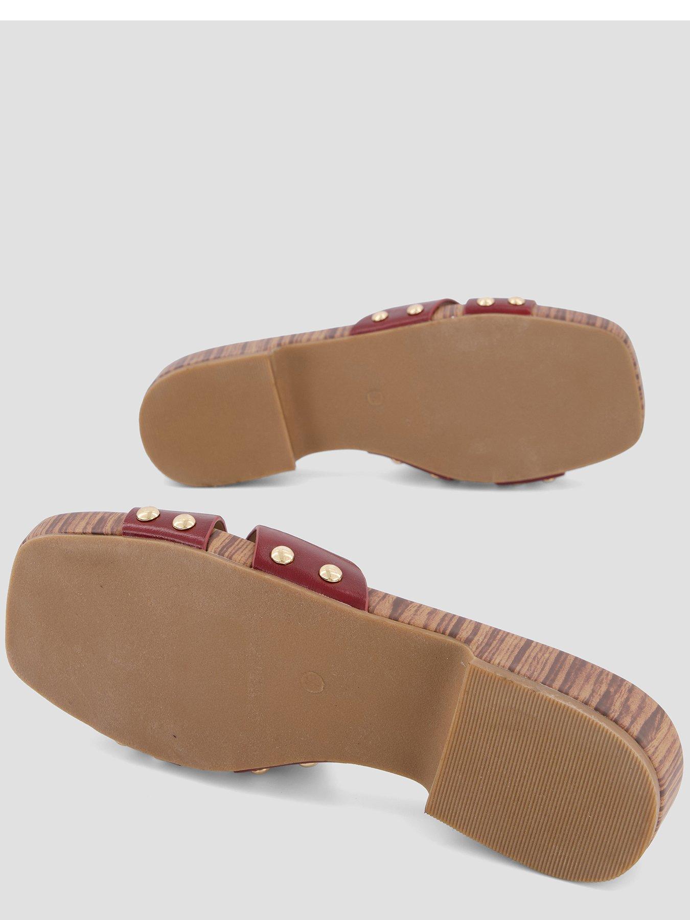 Image 4 of 7 of The Very Collection Clog Slider - Red