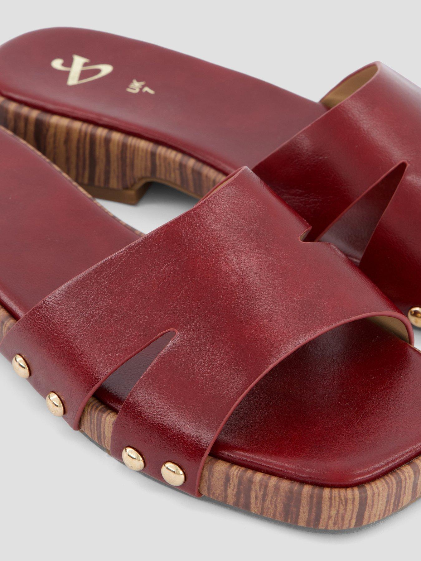 Image 5 of 7 of The Very Collection Clog Slider - Red