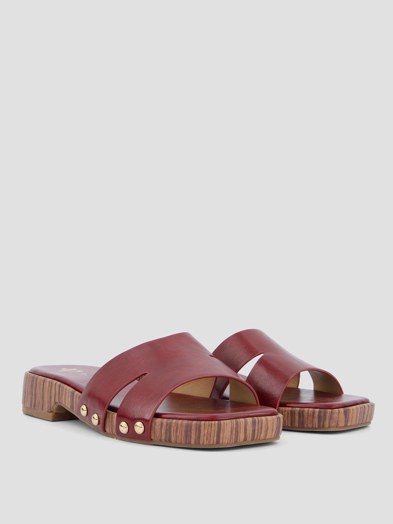 Image 6 of 7 of The Very Collection Clog Slider - Red