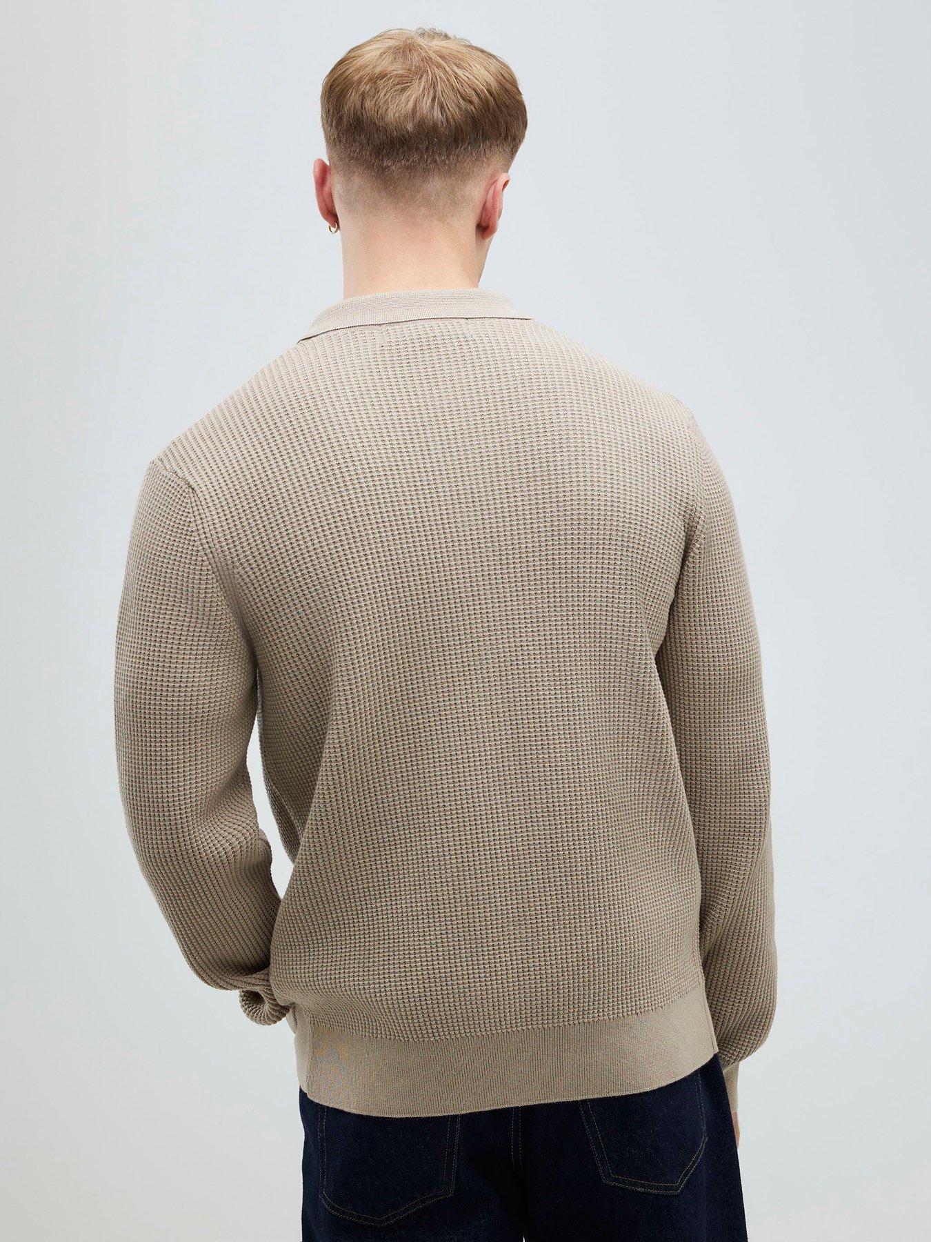 Image 2 of 4 of River Island Button Up Knitted Cardigan - Beige