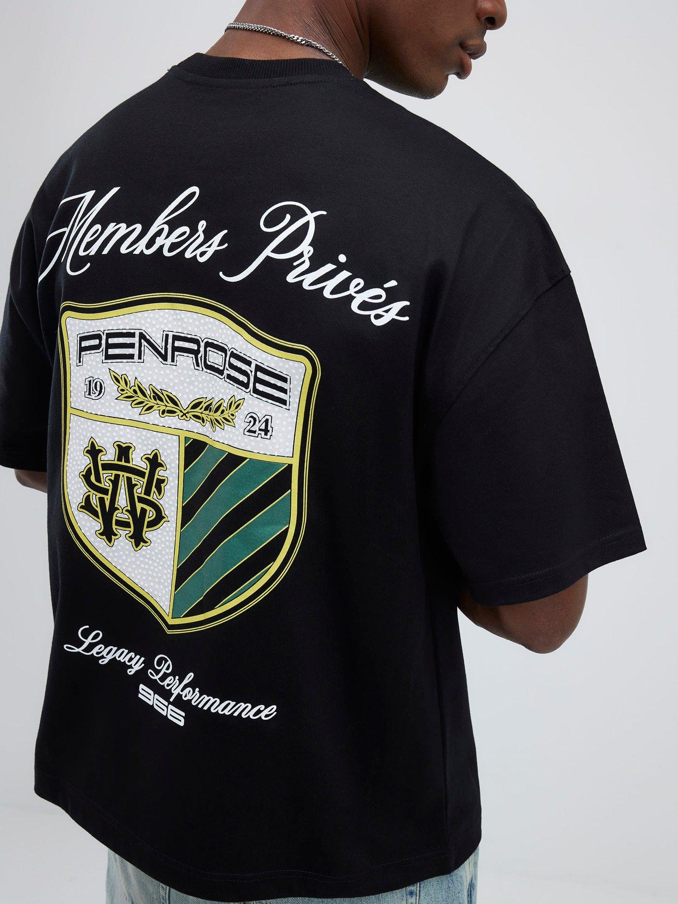 River Island Members Graphic T-Shirt - Black