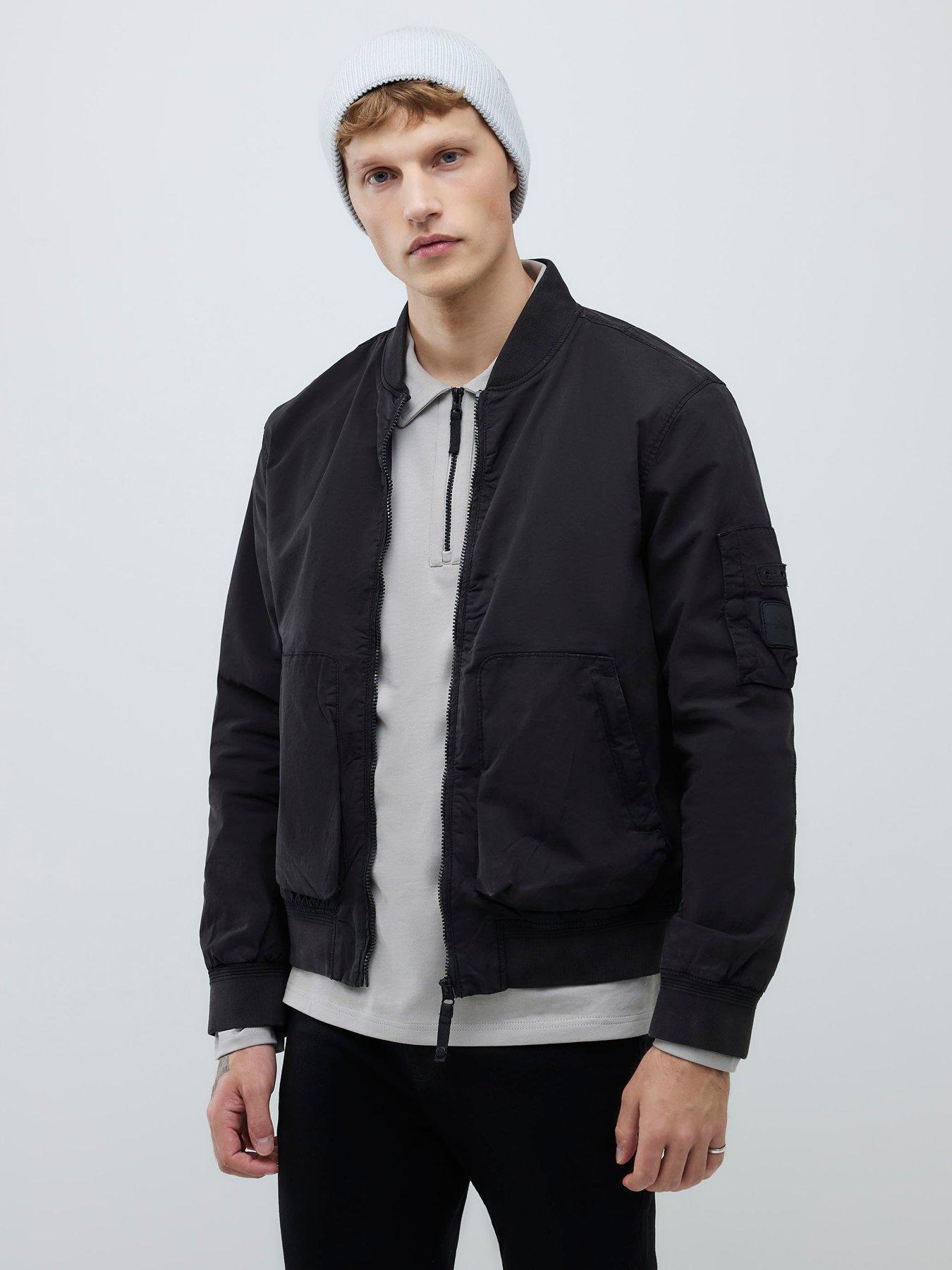 River Island Utility Bomber Jacket - Black