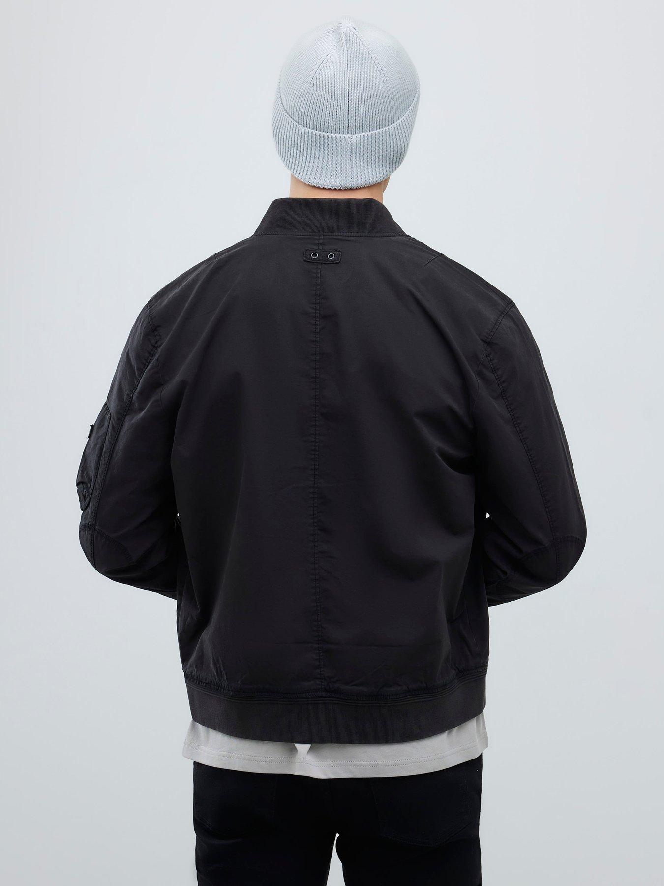  image of river-island-utility-bomber-jacket-black