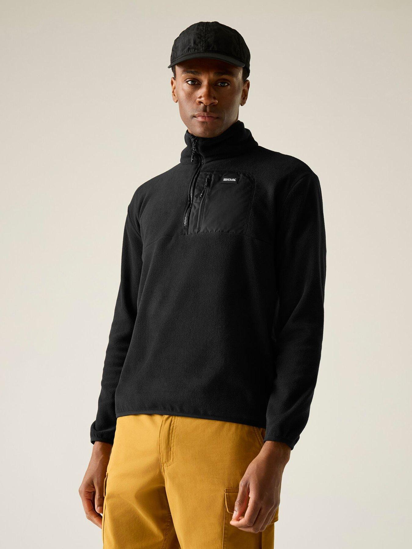 Regatta Mens Frankie Half Zip Fleece - Black