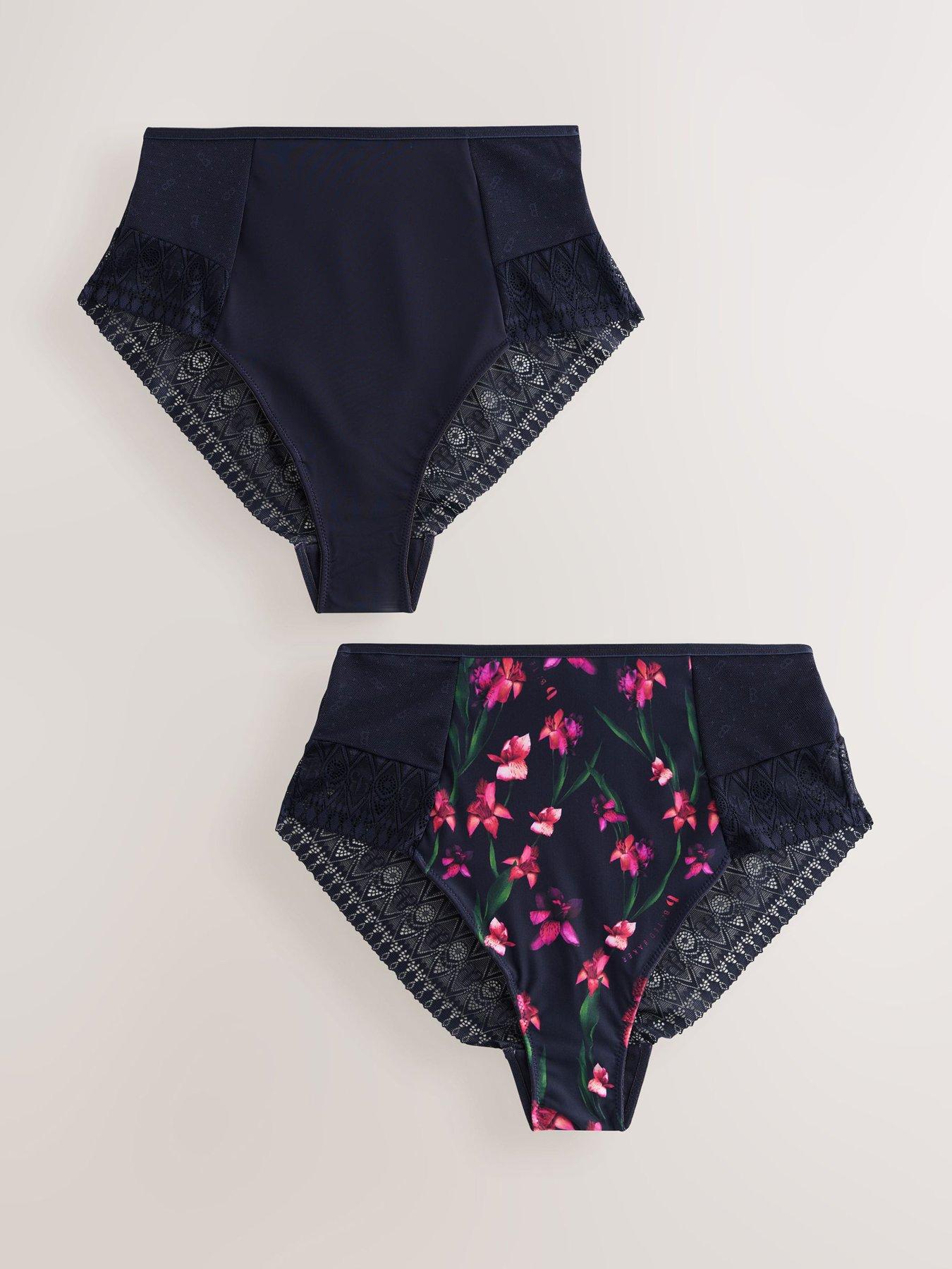 Image 5 of 6 of B By Ted Baker Navy High Waist 2 Pack - Navy Multi - Blue