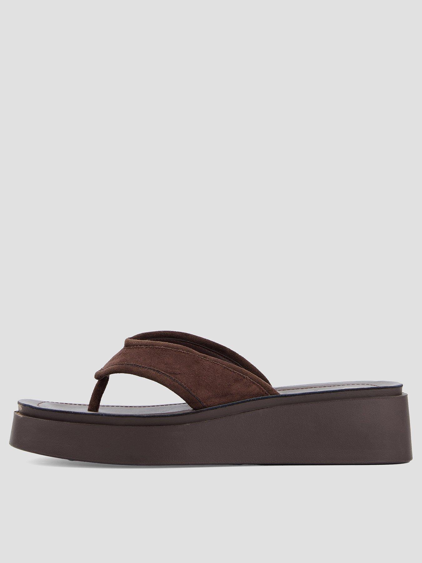  image of the-very-collection-wedge-toe-thong-sandal-brown