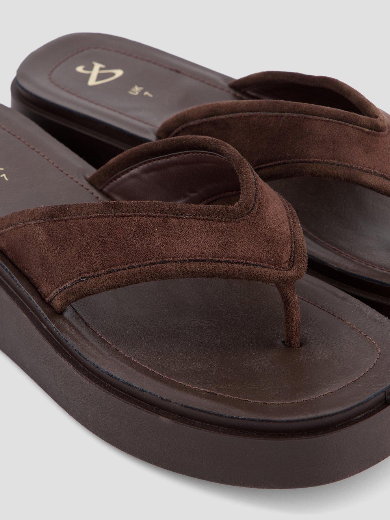  image of the-very-collection-wedge-toe-thong-sandal-brown