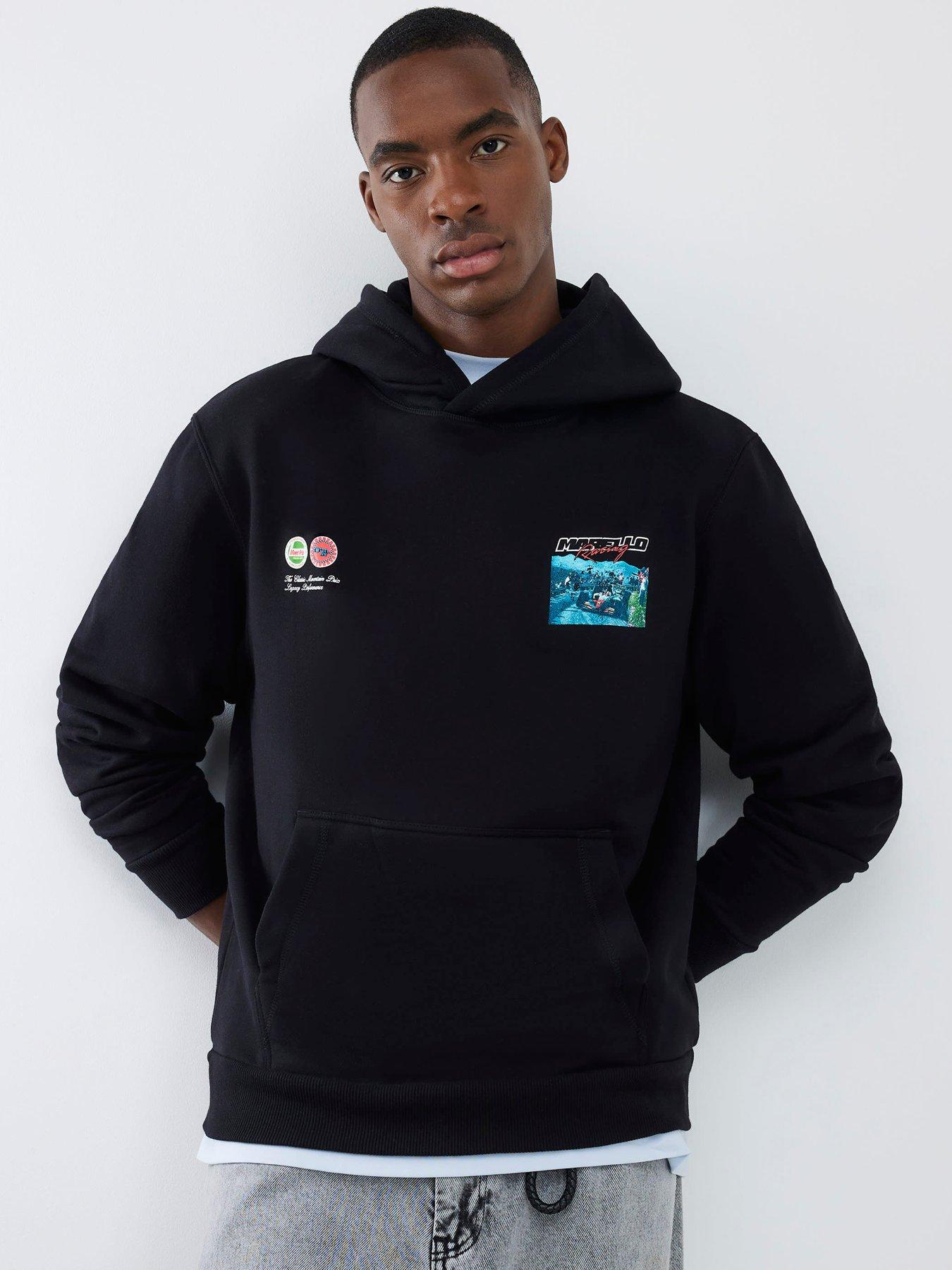 Image 2 of 4 of River Island Marello Racing Graphic Hoodie - Black