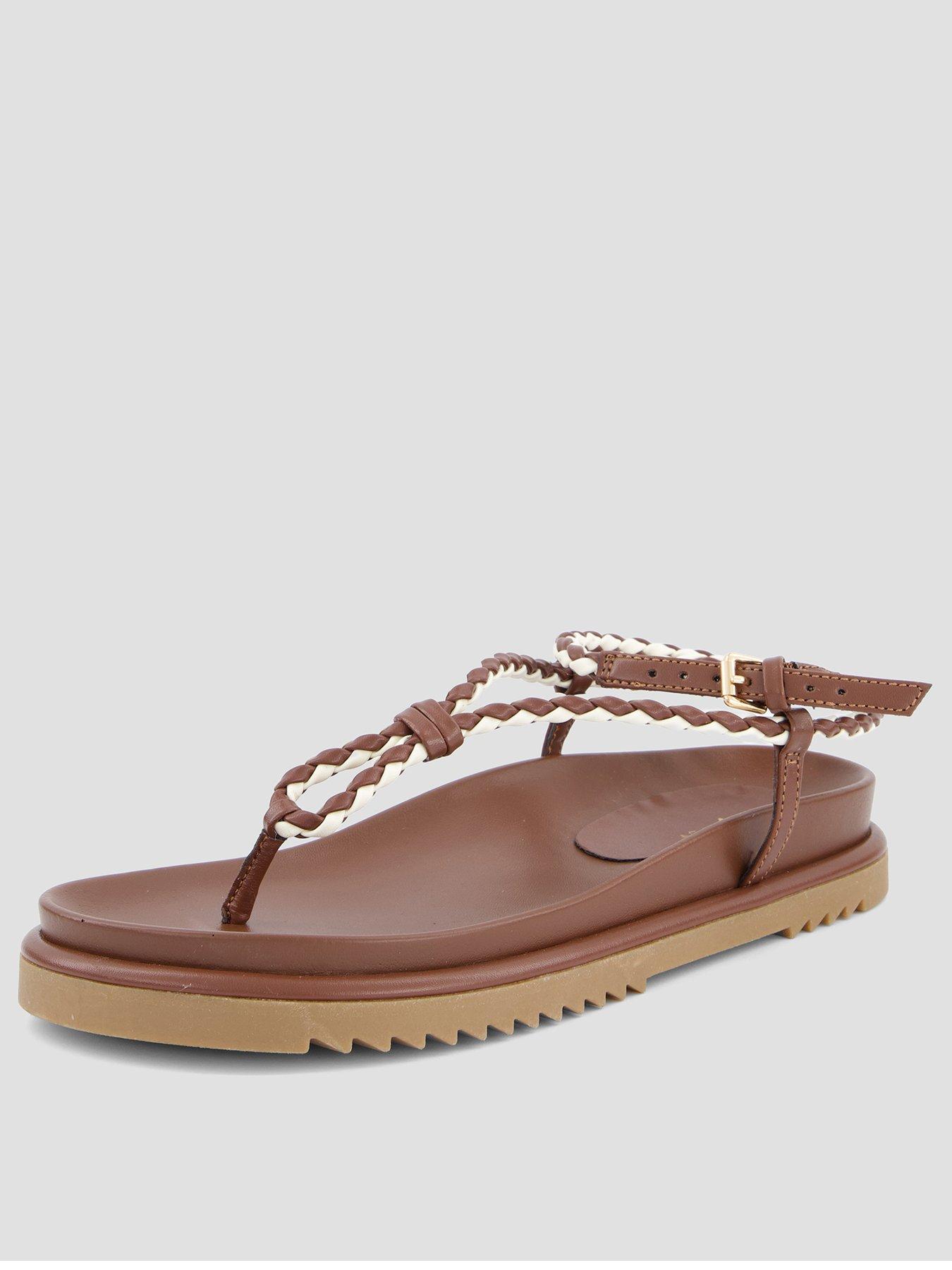 The Very Collection Roped Footbed Sandal - Tan