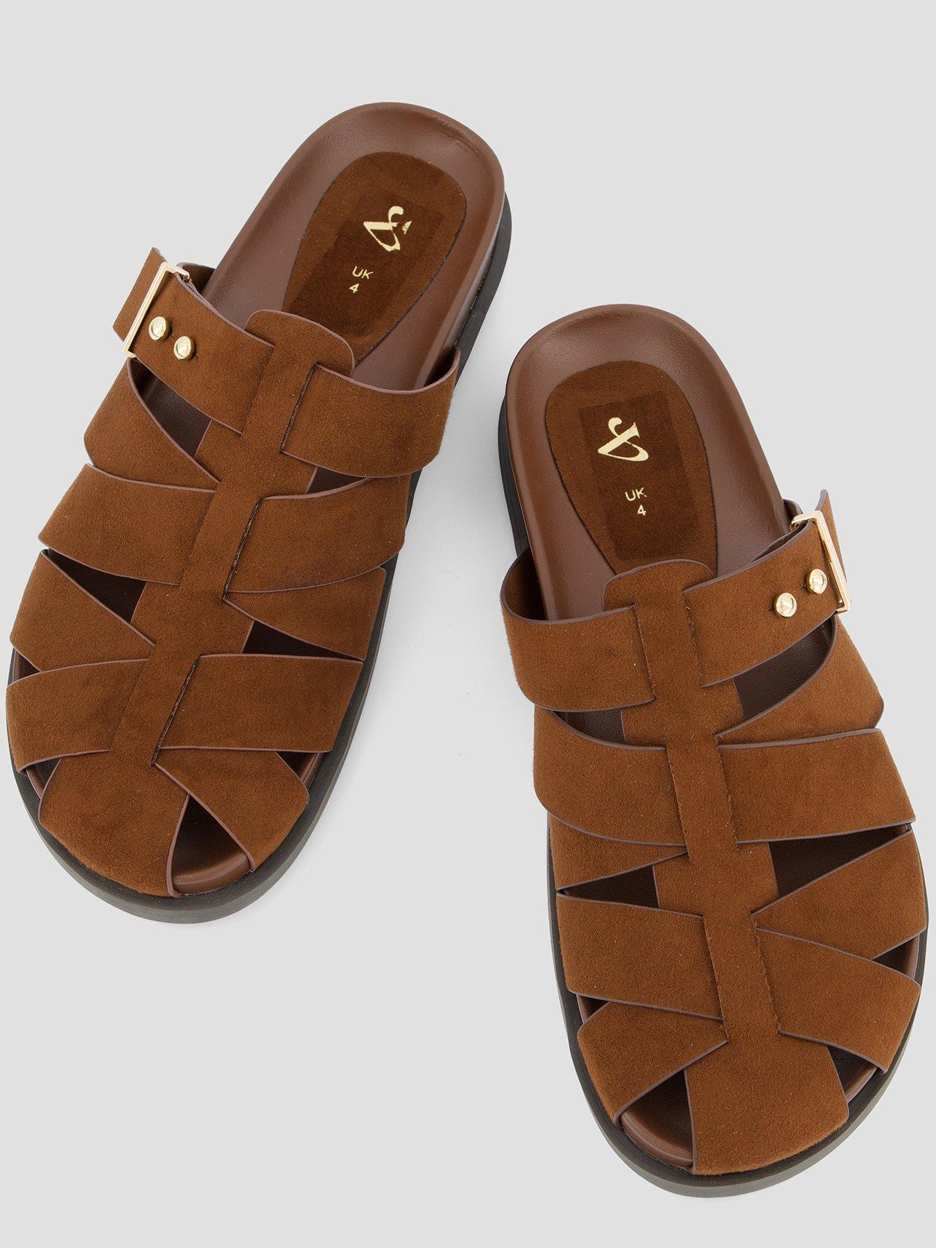 Image 3 of 7 of The Very Collection Caged Mule Clog - Chocolate