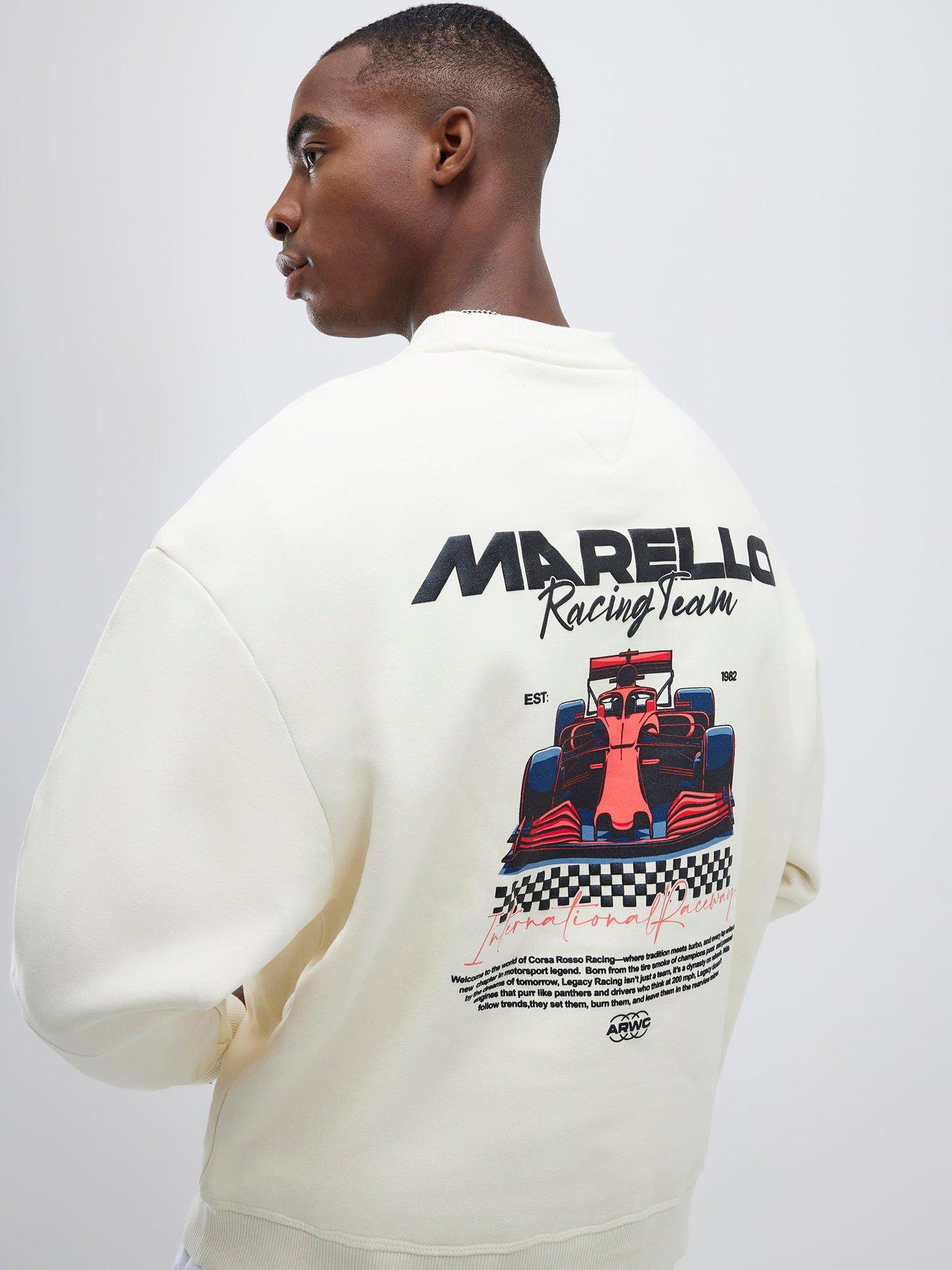 River Island Marello Car Crew Sweatshirt - Beige