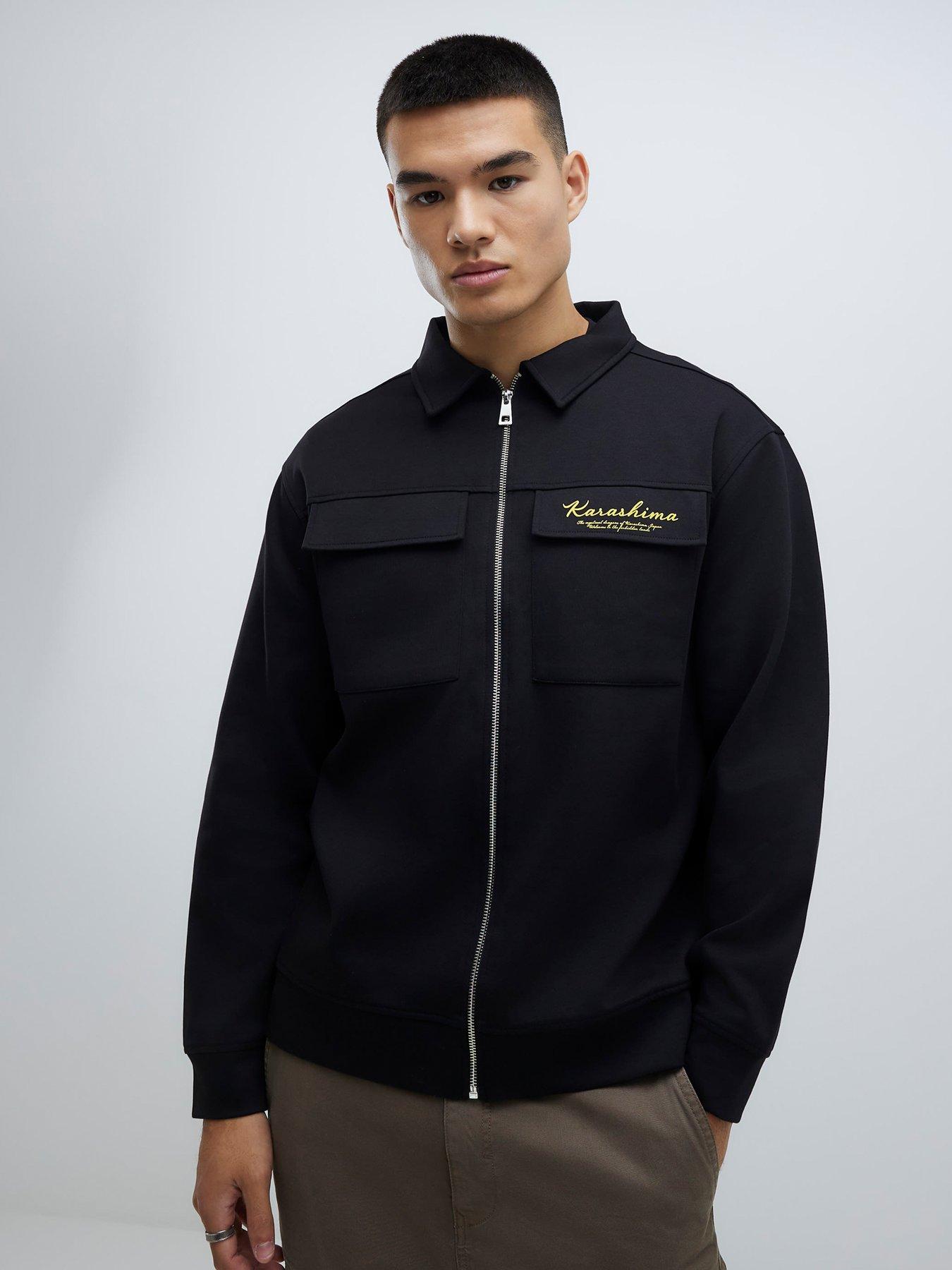 Image 2 of 4 of River Island Japanese Snake Shacket - Black