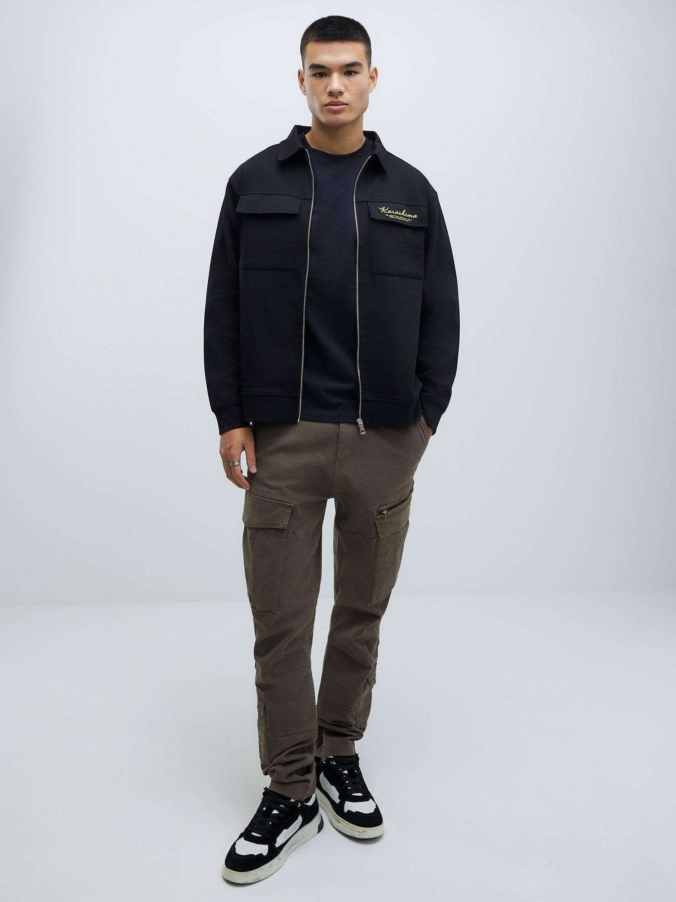 Image 3 of 4 of River Island Japanese Snake Shacket - Black