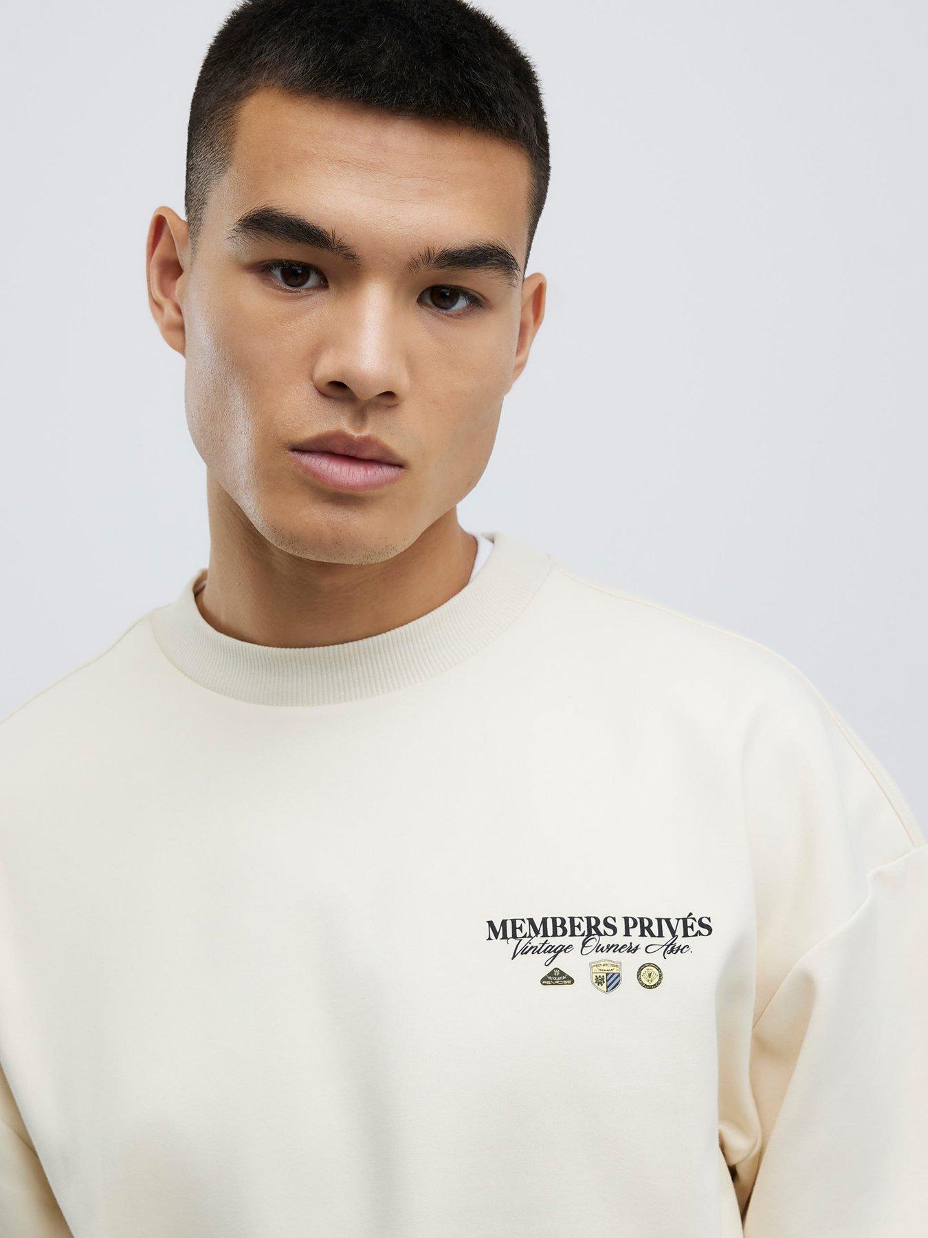  image of river-island-palais-car-crew-sweatshirt-beige