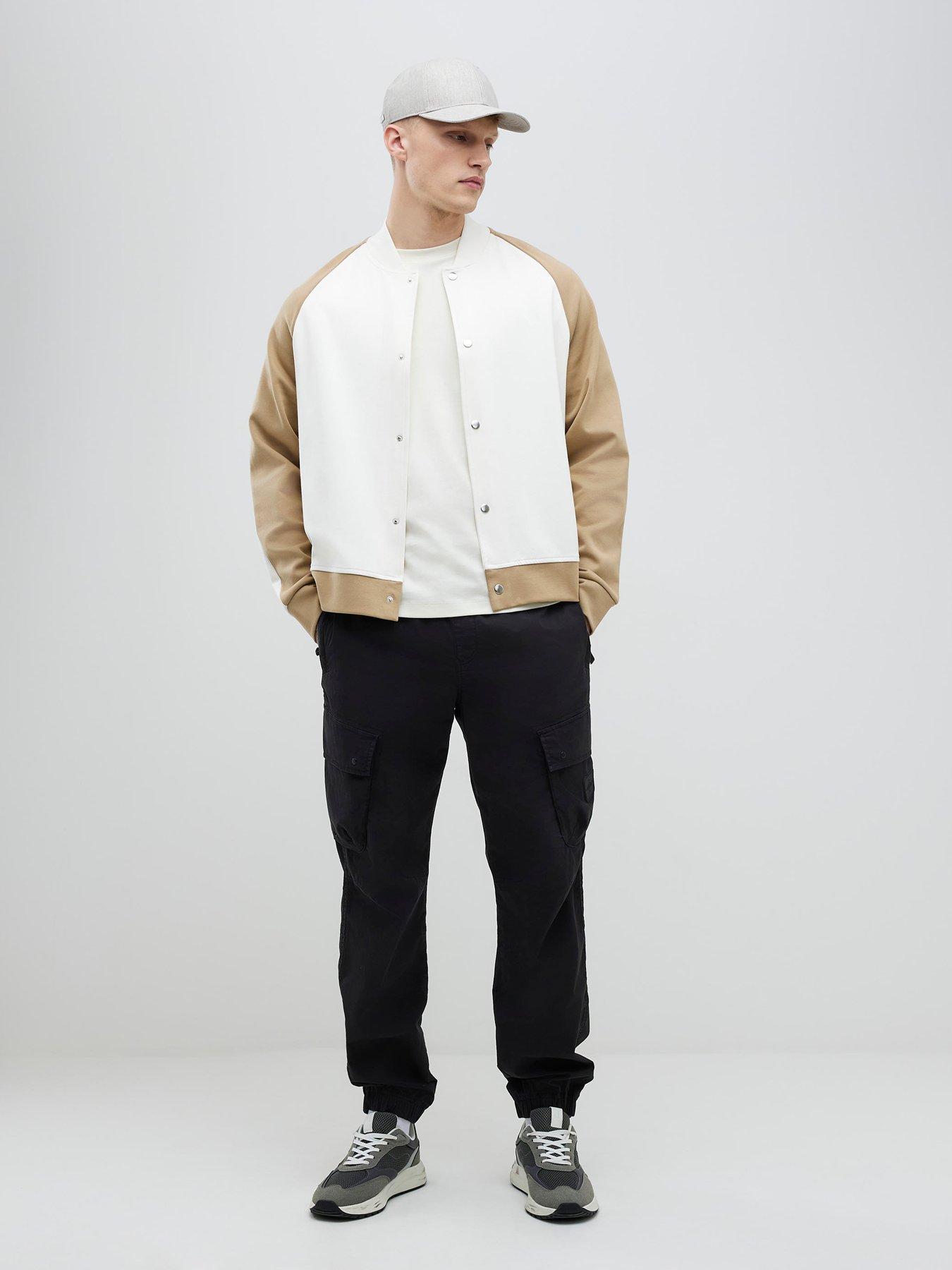 Image 3 of 4 of River Island Colour Block &nbsp;Bomber Jacket - Beige