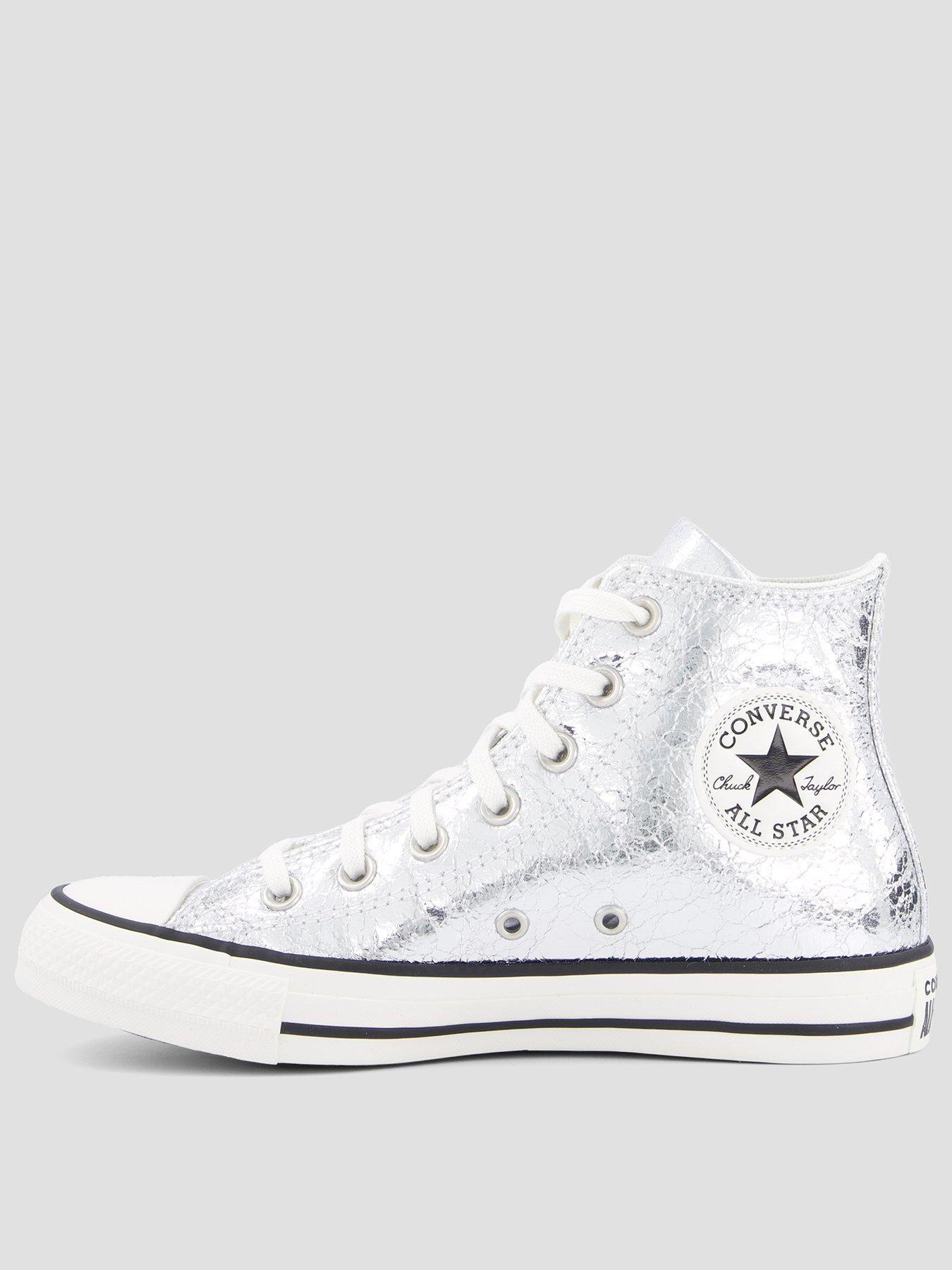 Image 1 of 7 of Converse Womens Chuck Taylor Hi All Star - Silver