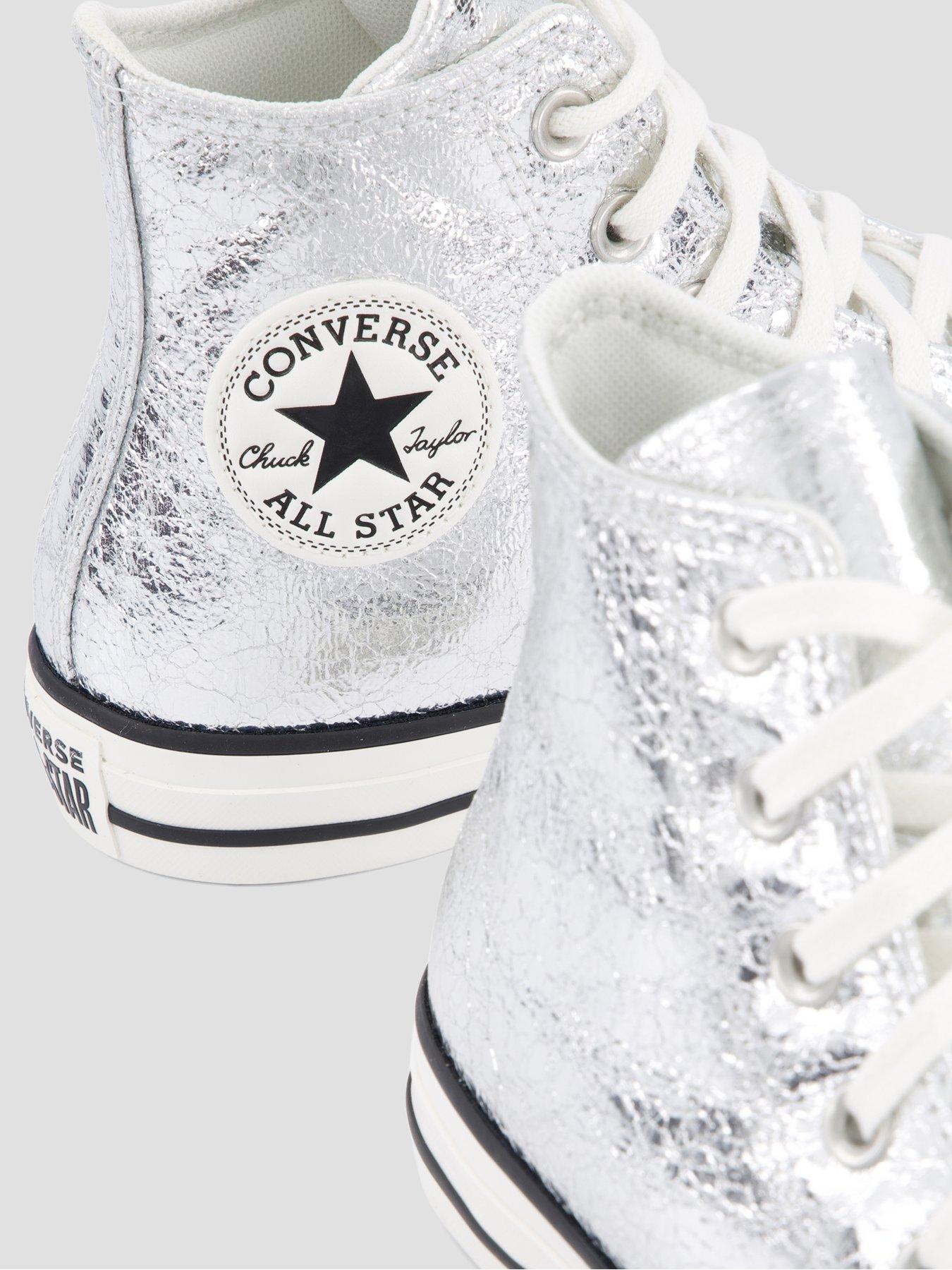 Image 5 of 7 of Converse Womens Chuck Taylor Hi All Star - Silver