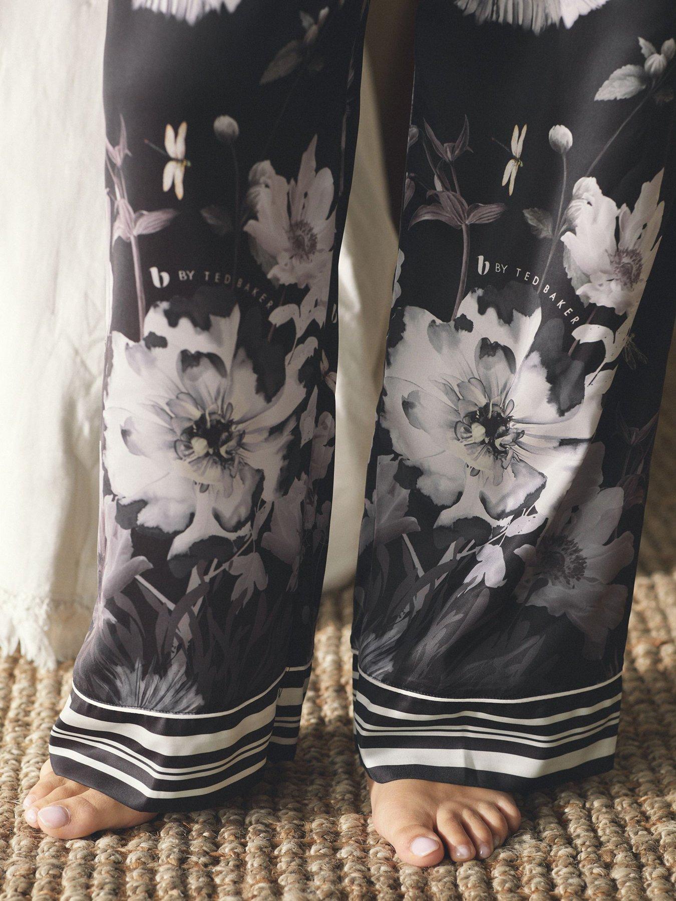 Image 4 of 7 of B By Ted Baker Print Through Satin Pyjama - Black