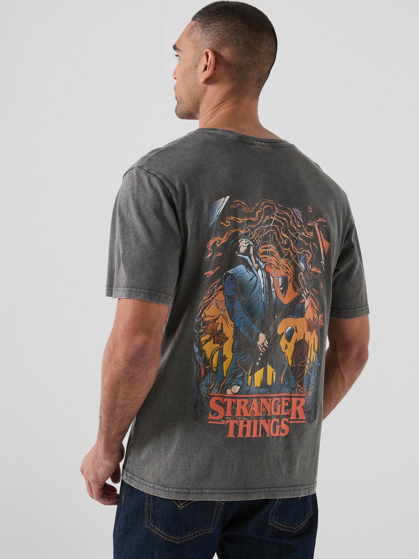 Jack & Jones Stranger Things Short Sleeve T-Shirt - Grey