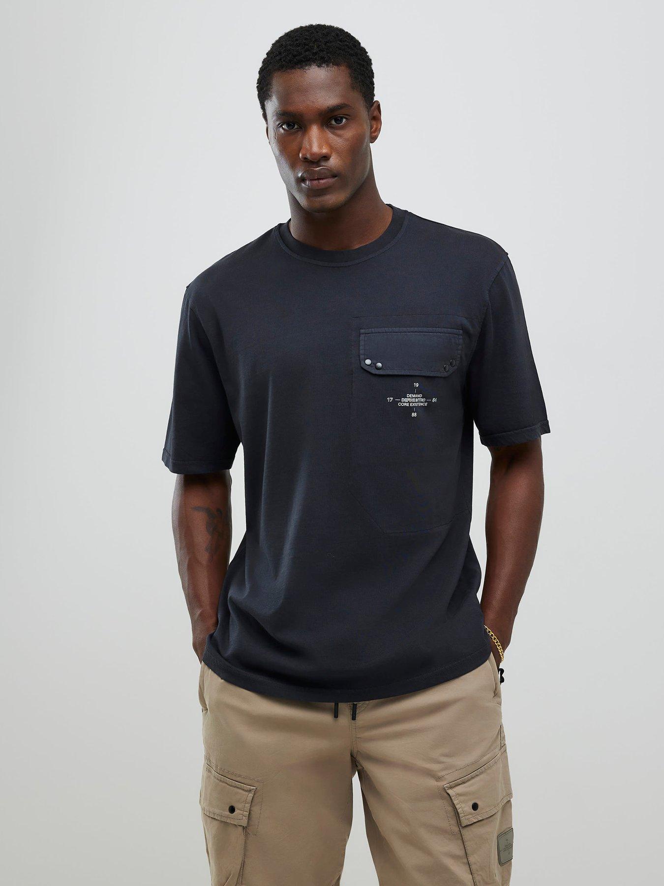 river-island-pocket-detail-t-shirt-grey