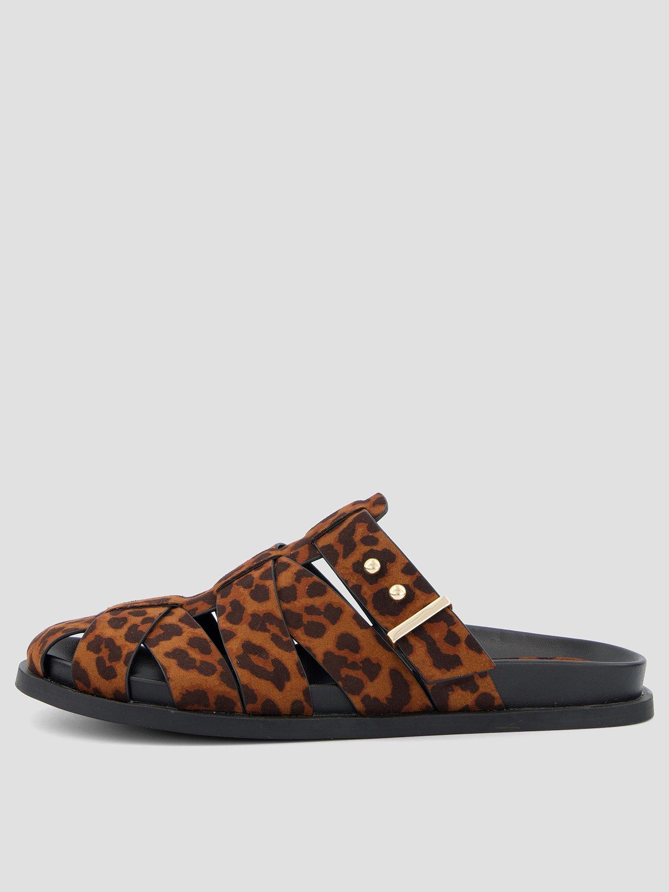 Image 1 of 7 of The Very Collection Caged Mule Clog - Leopard