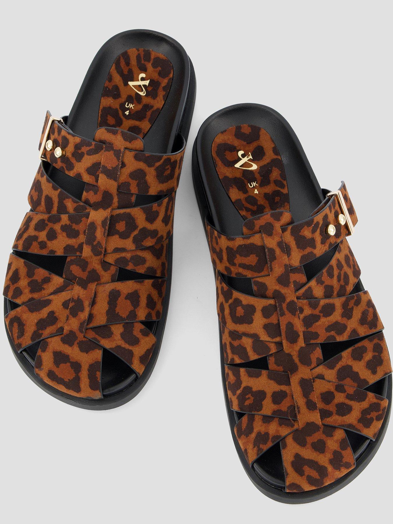  image of the-very-collection-caged-mule-clog-leopard